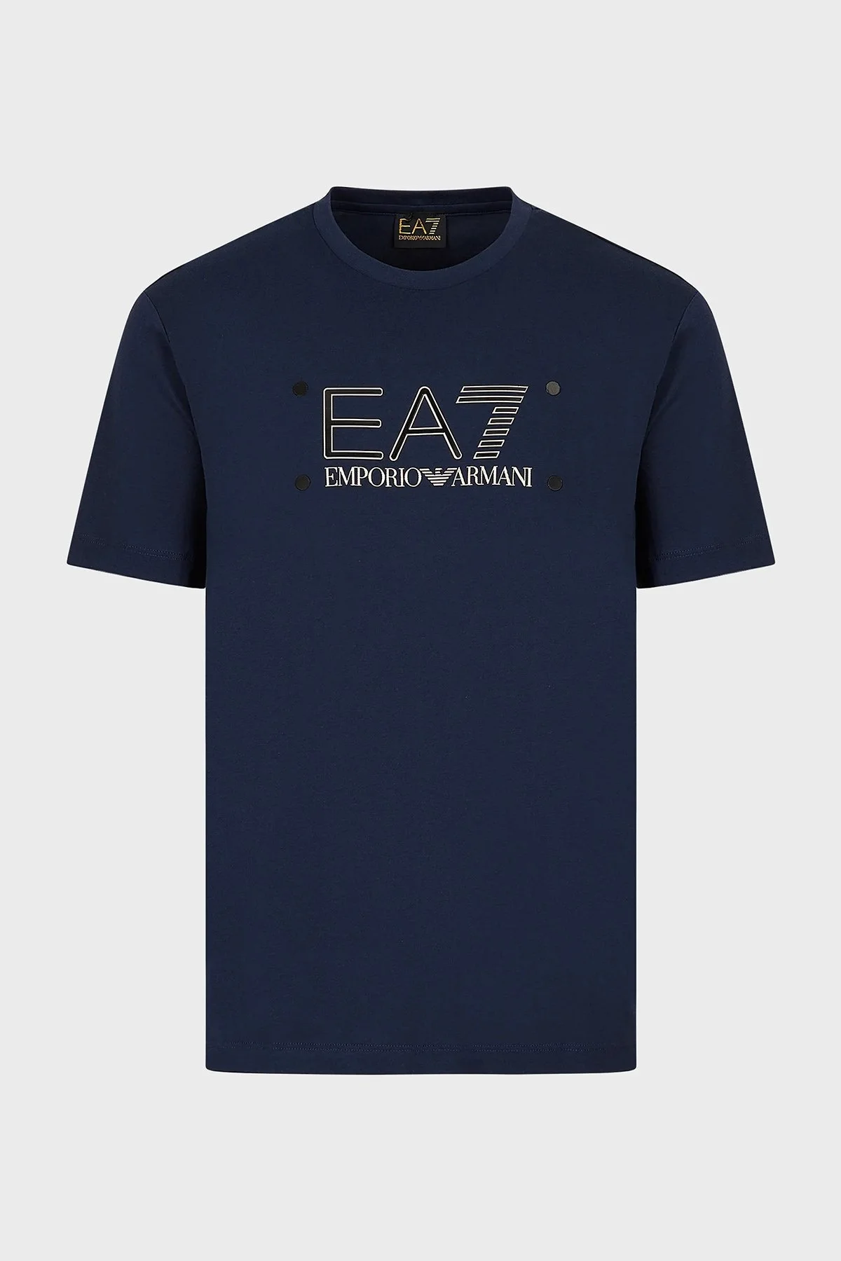 EA7 Pamuklu Regular Fit Bisiklet Yaka Erkek T Shirt 3RPT20 PJM9Z 1554 LACİVERT - 3