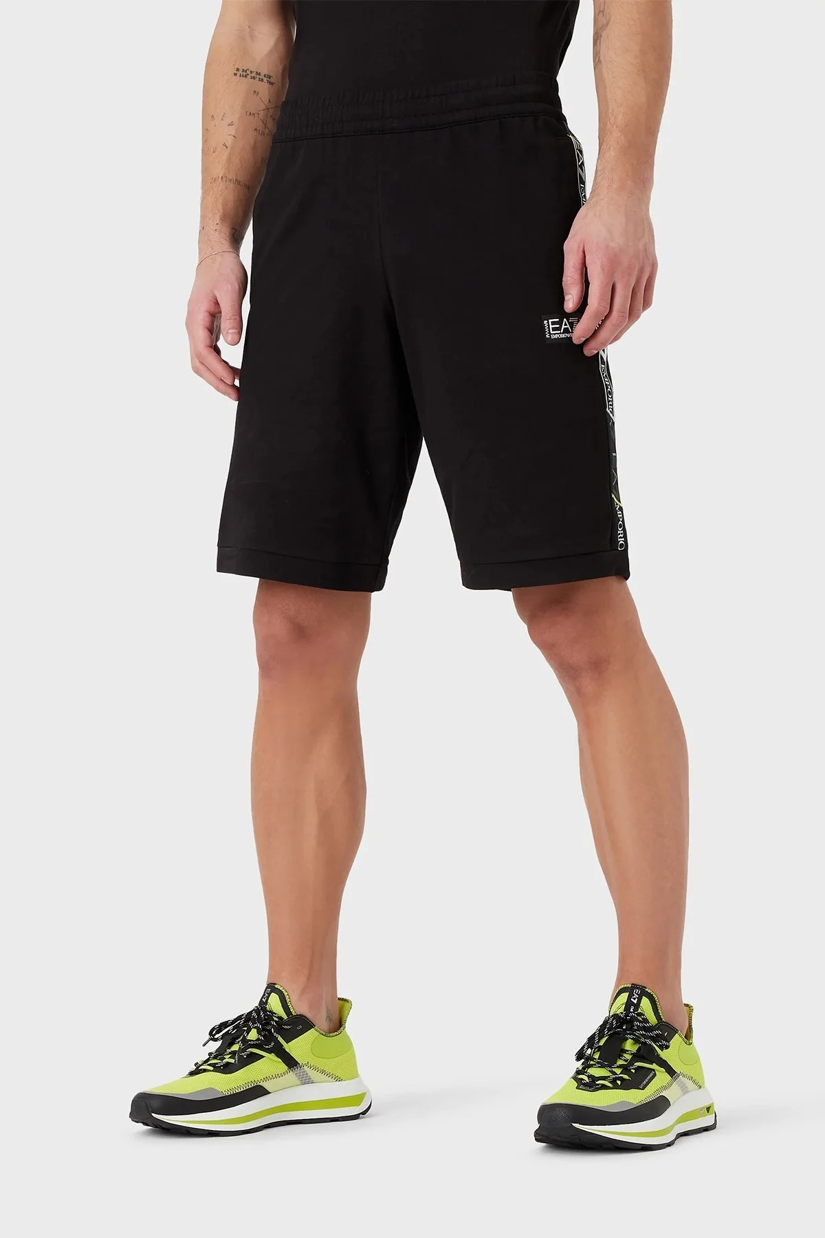 EA7 Pamuklu Regular Fit Cepli Erkek Bermuda 3RPS56 PJ05Z 1200 SİYAH - 1