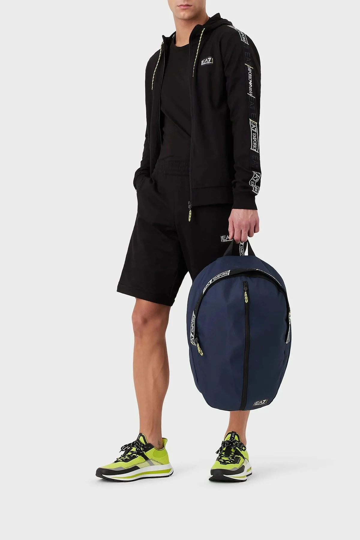 EA7 Pamuklu Regular Fit Cepli Erkek Bermuda 3RPS56 PJ05Z 1200 SİYAH - 2