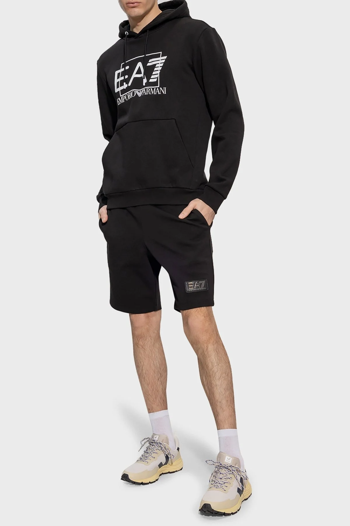 EA7 Pamuklu Regular Fit Cepli Erkek Bermuda 3RPS75 PJARZ 1200 SİYAH - 1