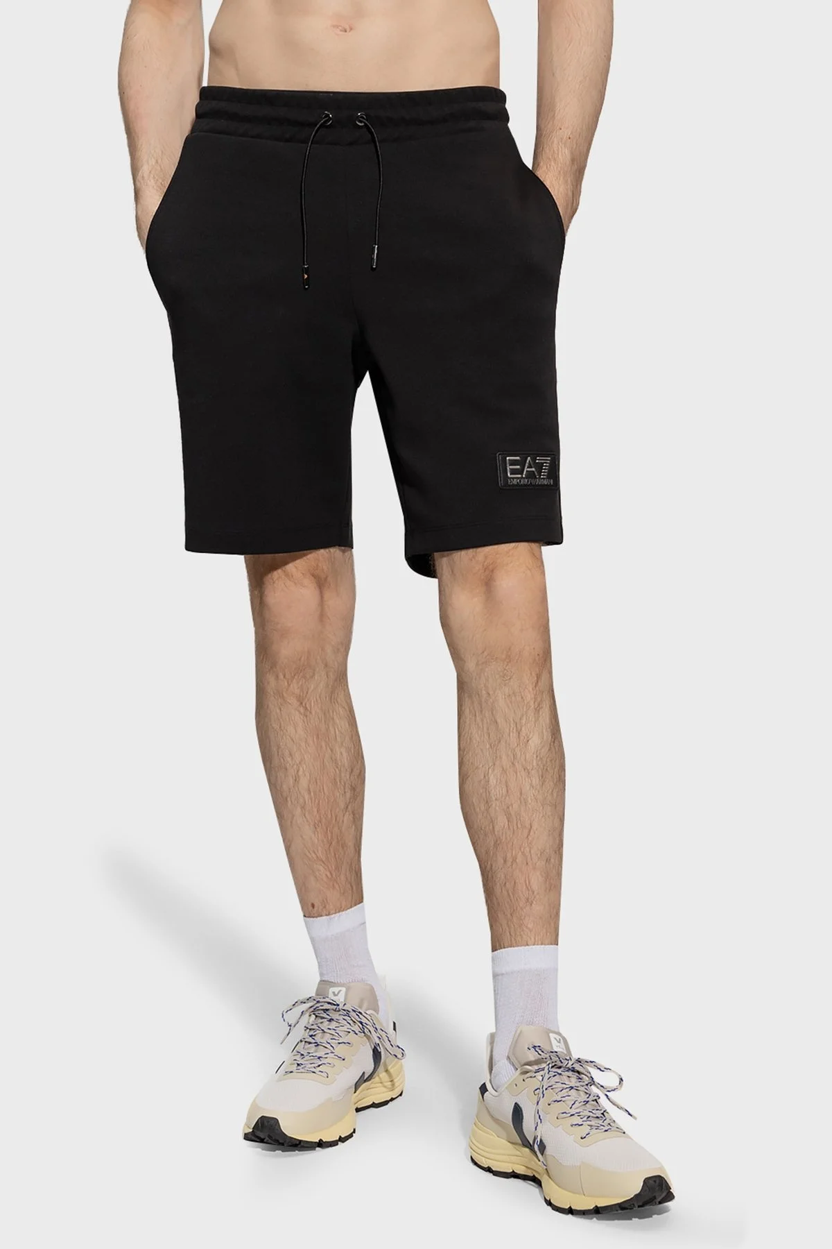 EA7 Pamuklu Regular Fit Cepli Erkek Bermuda 3RPS75 PJARZ 1200 SİYAH - 2
