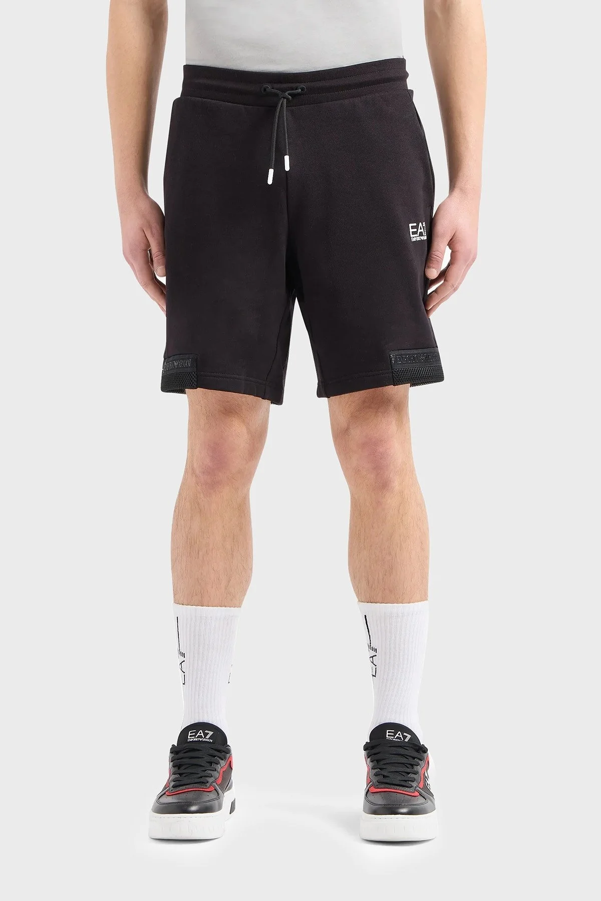 EA7 Pamuklu Regular Fit Cepli Erkek Short 3DPS73 PJEQZ 0200 SİYAH - 1
