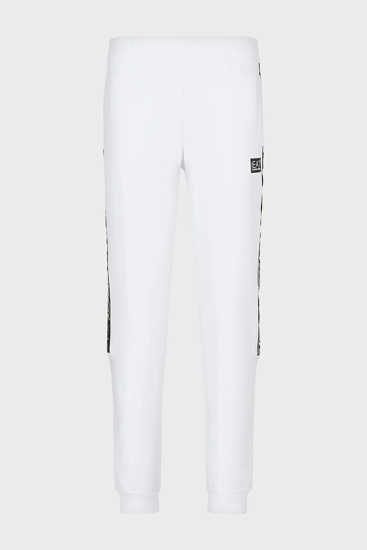 EA7 Pamuklu Regular Fit Cepli Jogger Spor Erkek Pantolon 3RPP58 PJ05Z 1100 BEYAZ - 4