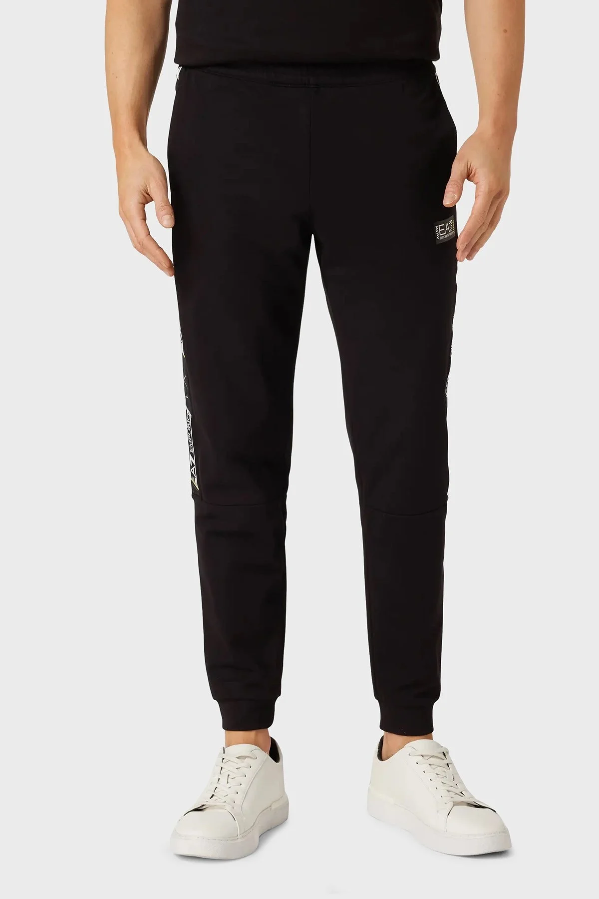 EA7 Pamuklu Regular Fit Cepli Jogger Spor Erkek Pantolon 3RPP58 PJ05Z 1200 SİYAH - 1