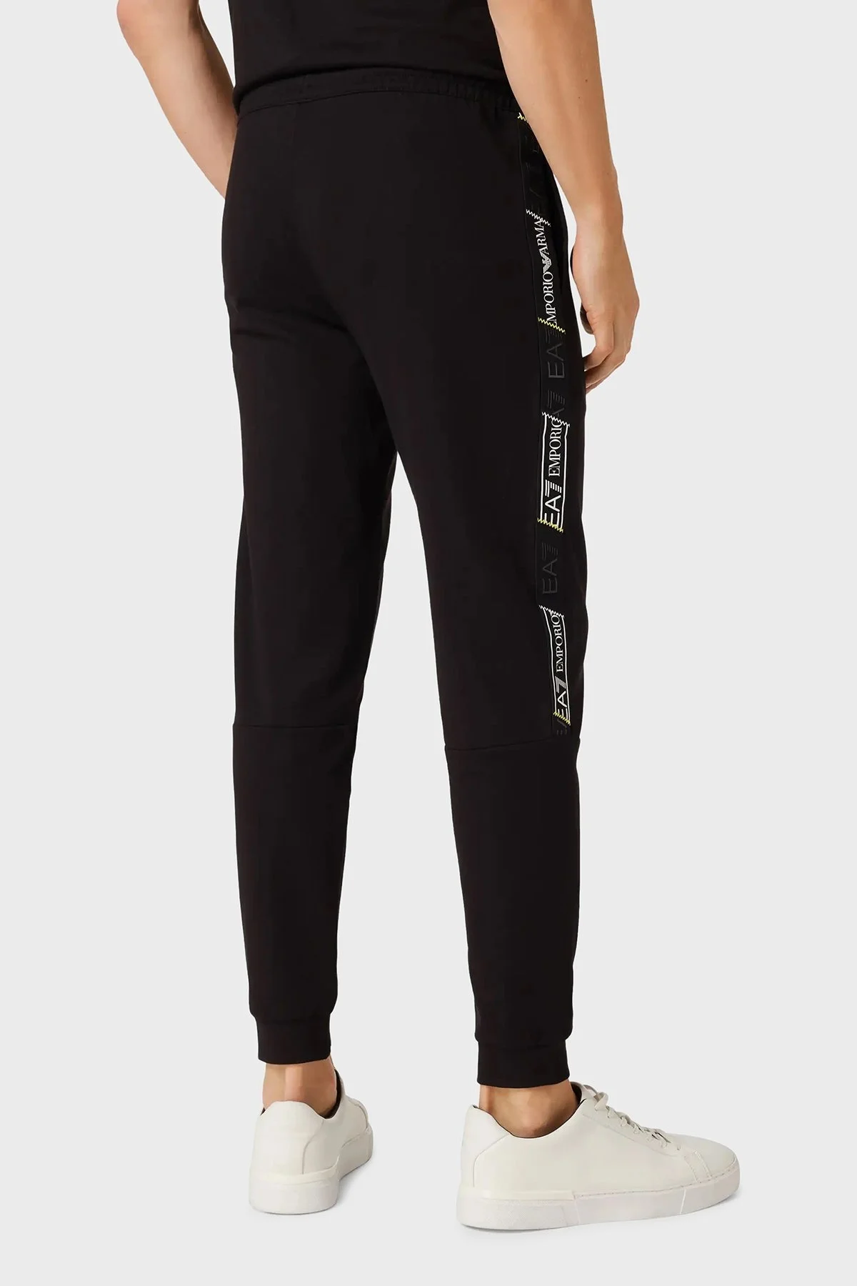 EA7 Pamuklu Regular Fit Cepli Jogger Spor Erkek Pantolon 3RPP58 PJ05Z 1200 SİYAH - 5