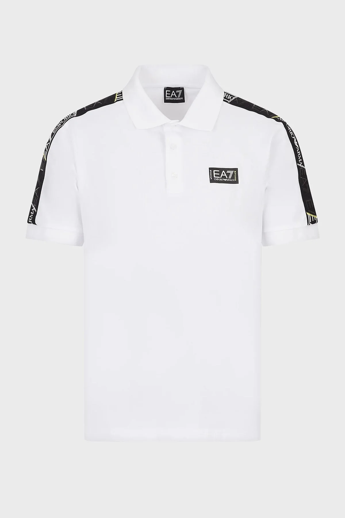 EA7 Pamuklu Regular Fit Düğmeli Erkek Polo T Shirt 3RPF52 PJ02Z 1100 BEYAZ - 5