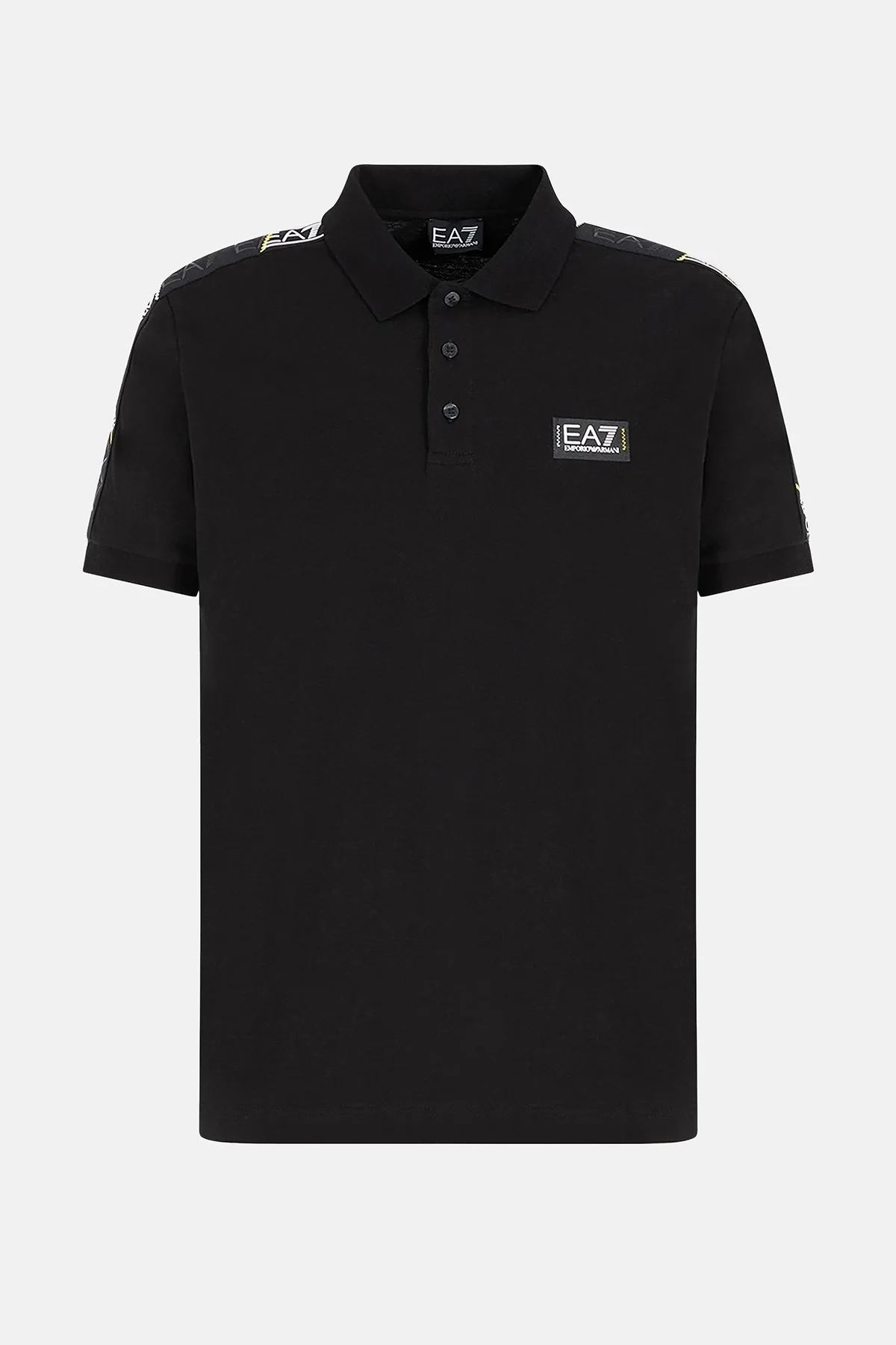 EA7 Pamuklu Regular Fit Düğmeli Erkek Polo T Shirt 3RPF52 PJ02Z 1200 SİYAH - 3