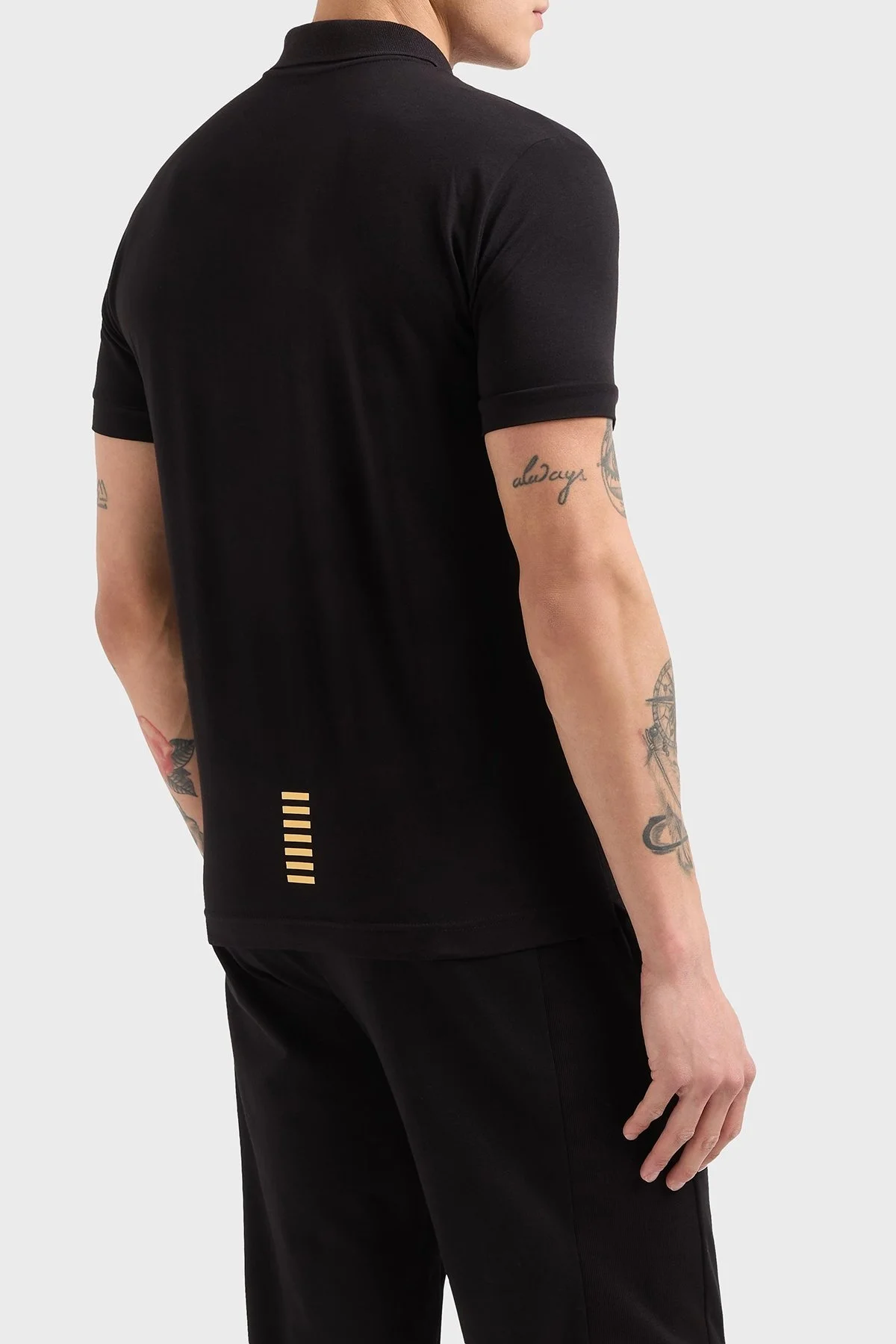 EA7 Pamuklu Regular Fit Düğmeli Erkek Polo Yaka T Shirt 8NPF14 PJVQZ 0208 SİYAH - 8