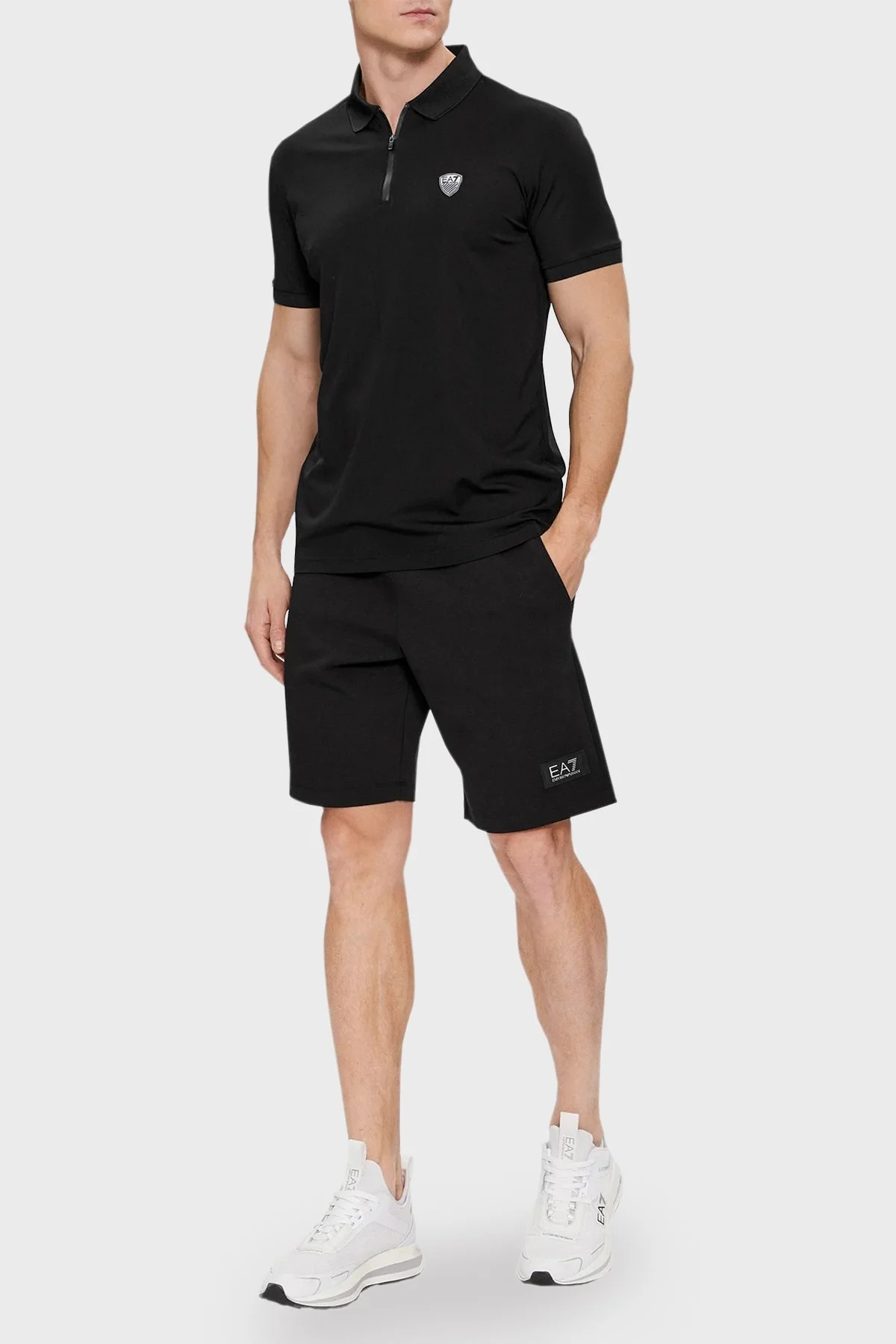 EA7 Pamuklu Regular Fit Erkek Bermuda 3DPS75 PJUEZ 1200 SİYAH - 2