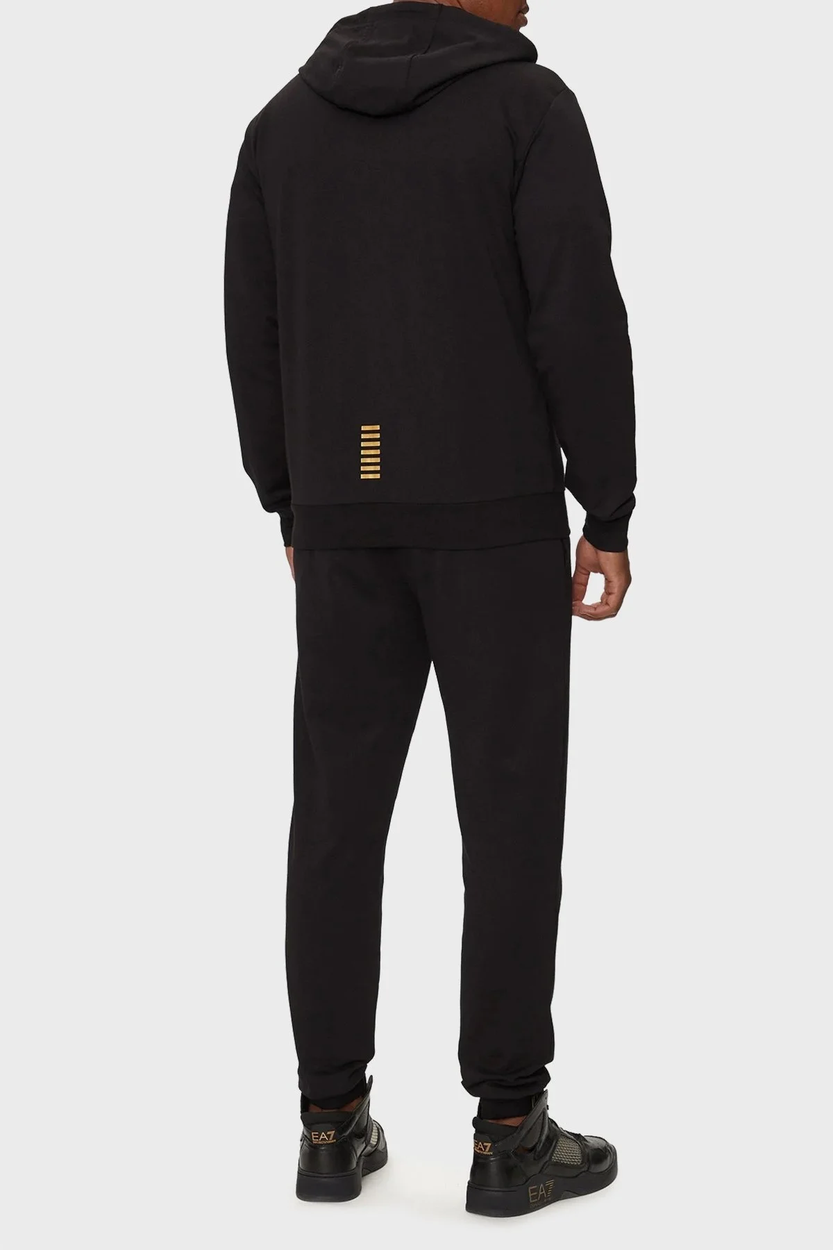 EA7 Pamuklu Regular Fit Erkek Eşofman Takımı 8NPV63 PJVRZ 0208 SİYAH - 2