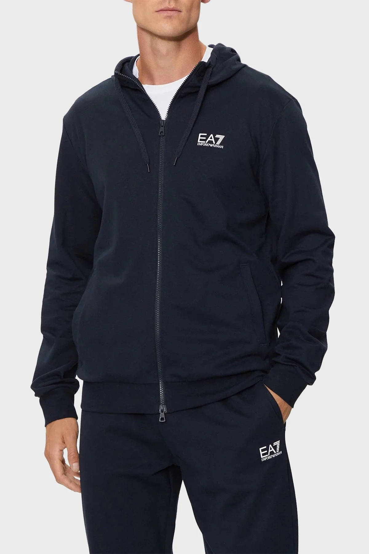 EA7 Pamuklu Regular Fit Erkek Eşofman Takımı 8NPV63 PJVRZ 1562 LACİVERT - 3