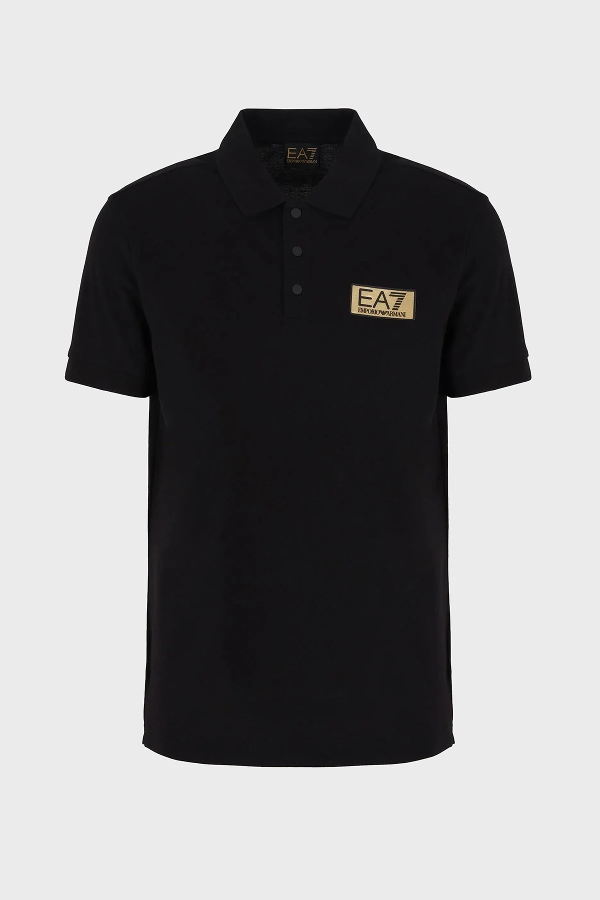 EA7 Pamuklu Regular Fit Erkek Polo Yaka T Shirt 3DPF02 PJ5AZ 1200 SİYAH - 5