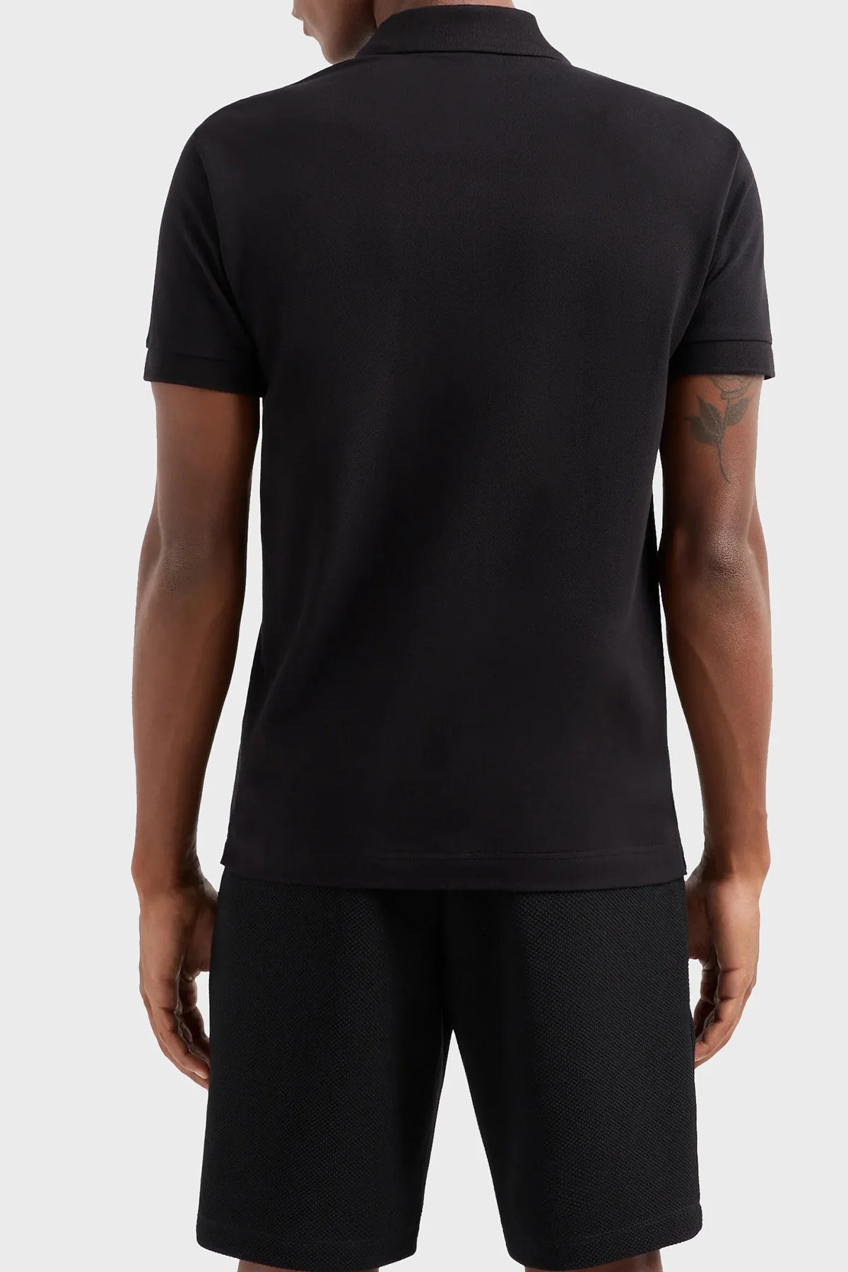 EA7 Pamuklu Regular Fit Erkek Polo Yaka T Shirt 3DPF02 PJ5AZ 1200 SİYAH - 3