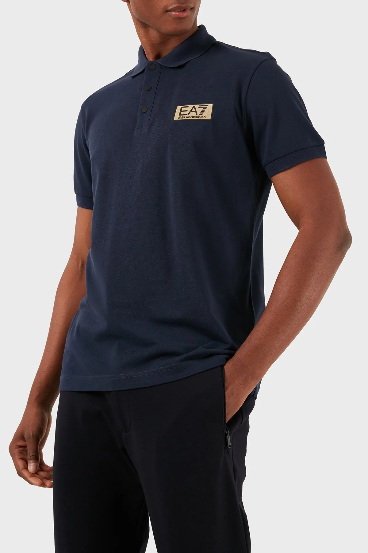 EA7 Pamuklu Regular Fit Erkek Polo Yaka T Shirt 3DPF02 PJ5AZ 1554 LACİVERT - 2