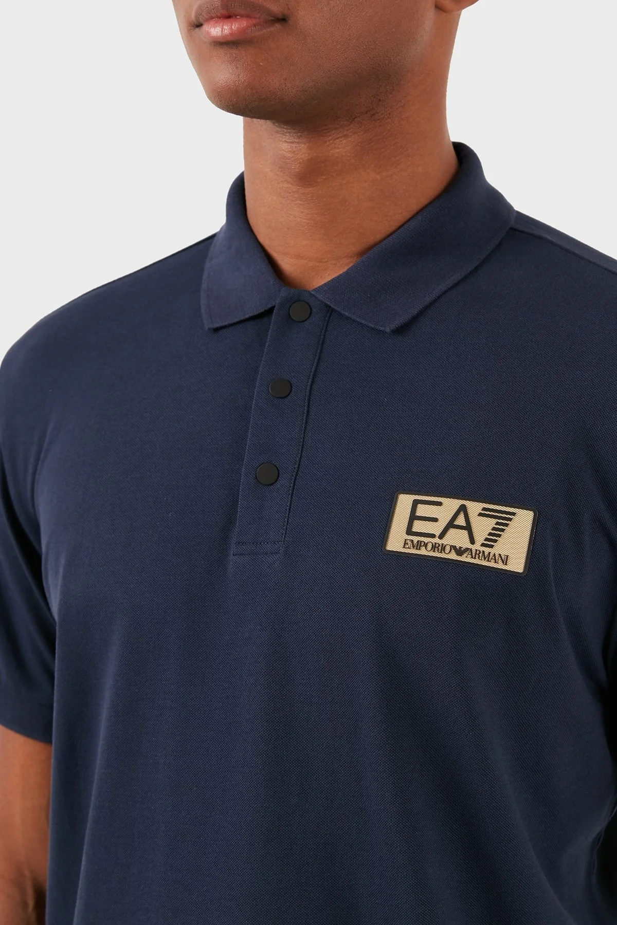 EA7 Pamuklu Regular Fit Erkek Polo Yaka T Shirt 3DPF02 PJ5AZ 1554 LACİVERT - 4