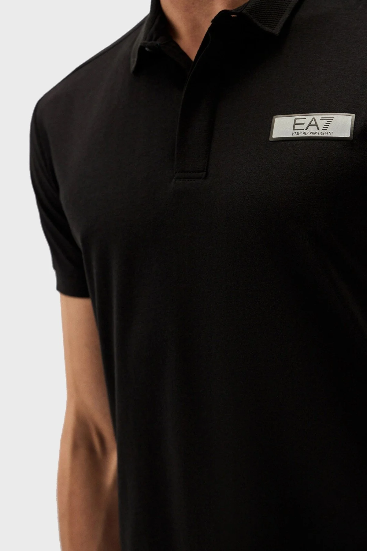 EA7 Pamuklu Regular Fit Erkek Polo Yaka T Shirt 3DPF06 PJUVZ 1200 SİYAH - 8
