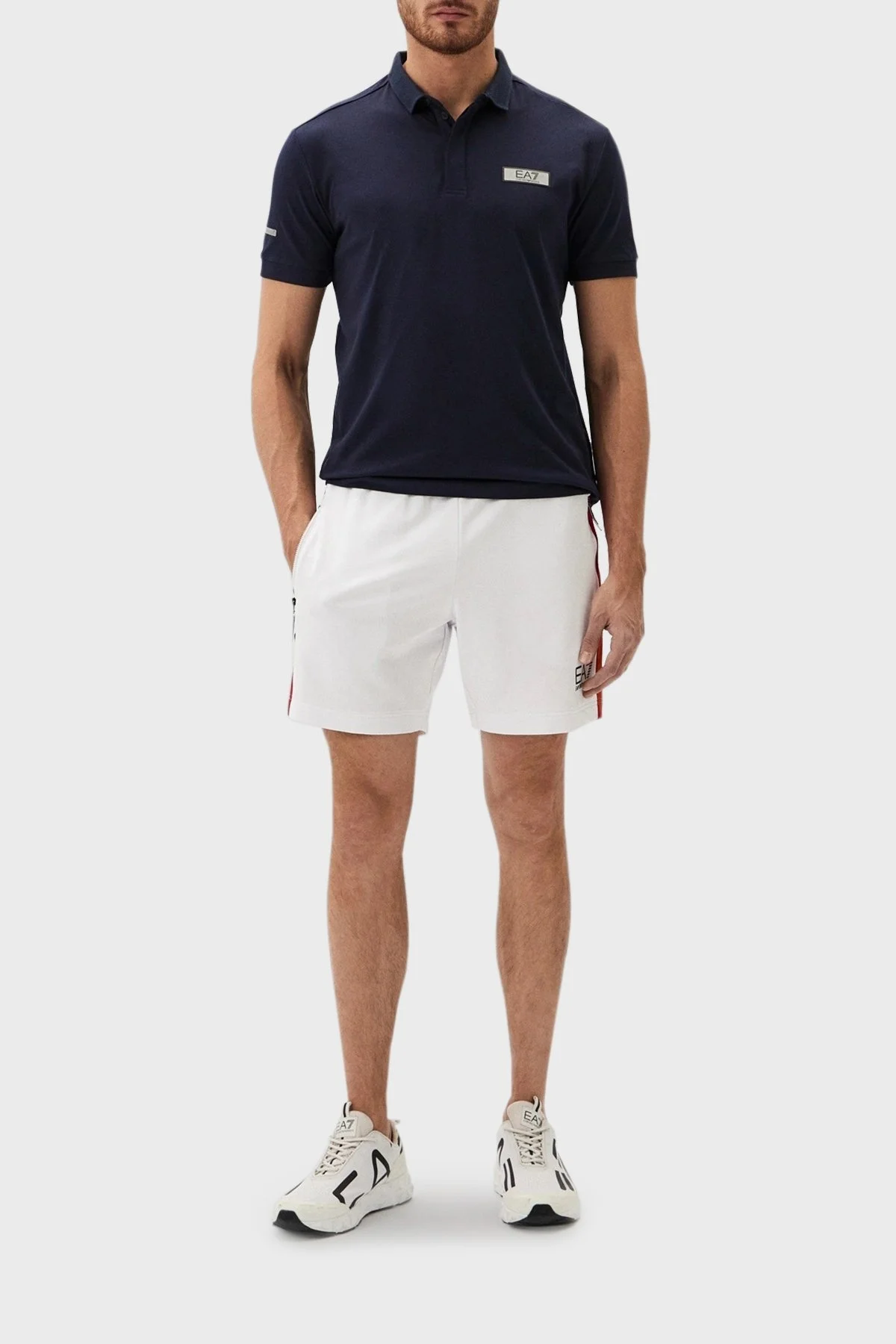 EA7 Pamuklu Regular Fit Erkek Polo Yaka T Shirt 3DPF06 PJUVZ 1554 LACİVERT - 2