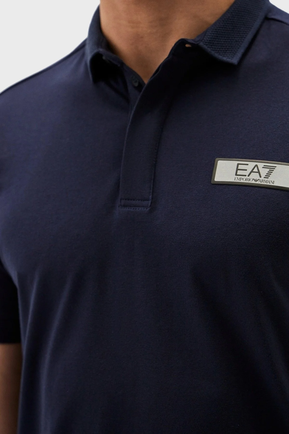 EA7 Pamuklu Regular Fit Erkek Polo Yaka T Shirt 3DPF06 PJUVZ 1554 LACİVERT - 4