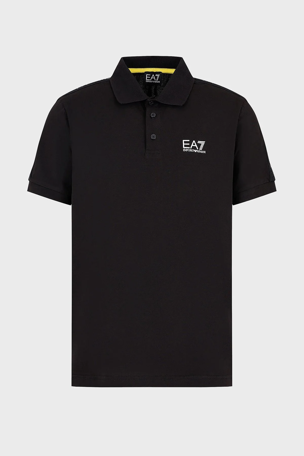 EA7 Pamuklu Regular Fit Erkek Polo Yaka T Shirt 3DPF23 PJ02Z 0200 SİYAH - 5