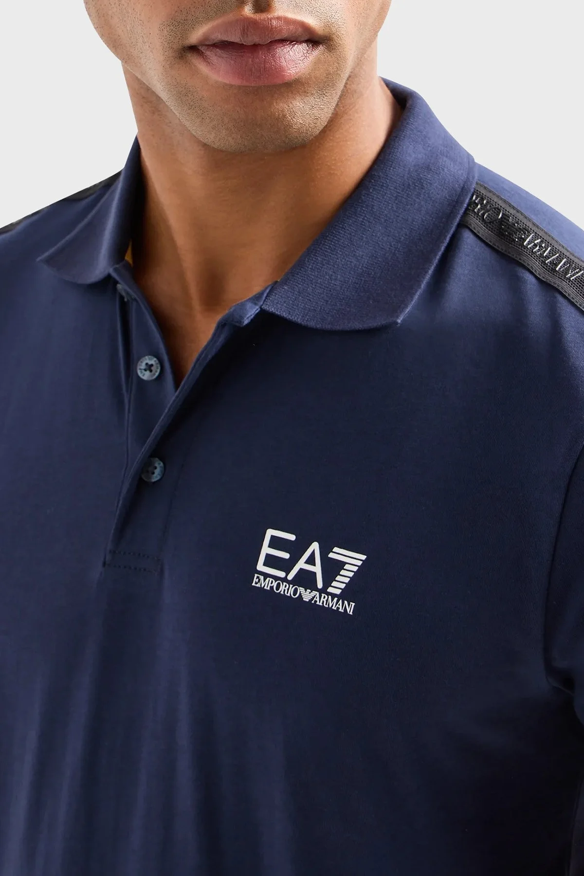 EA7 Pamuklu Regular Fit Erkek Polo Yaka T Shirt 3DPF23 PJ02Z 0554 LACİVERT - 3