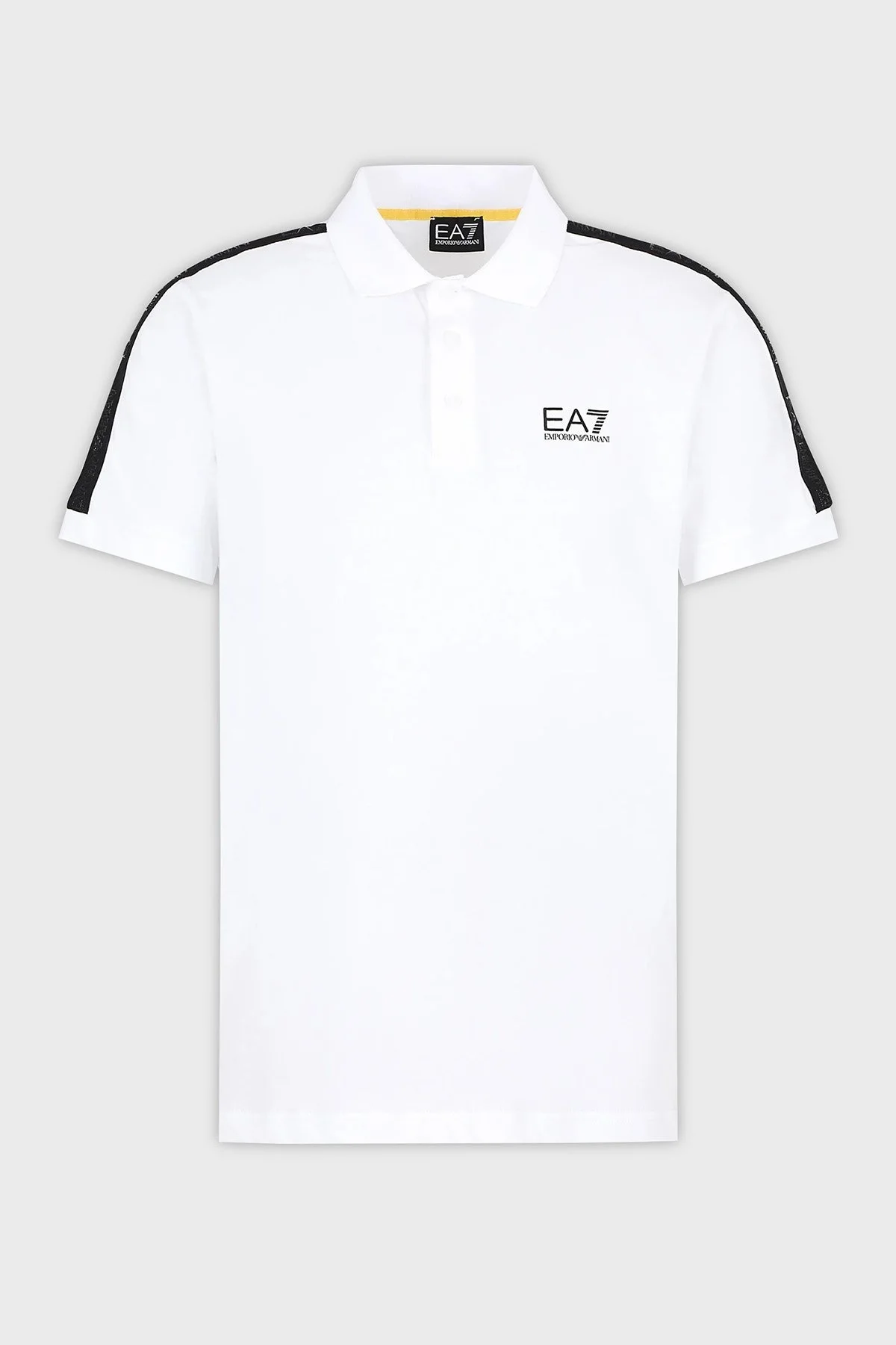 EA7 Pamuklu Regular Fit Erkek Polo Yaka T Shirt 3DPF23 PJ02Z 1100 BEYAZ - 5