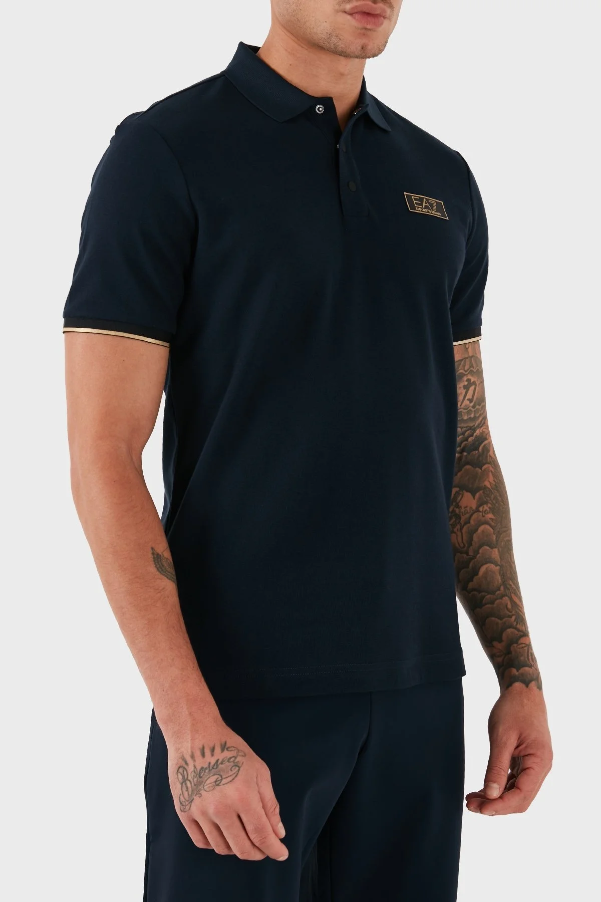 EA7 Pamuklu Regular Fit Erkek Polo Yaka T Shirt 7M000022 AF10342 UB102 LACİVERT - 5