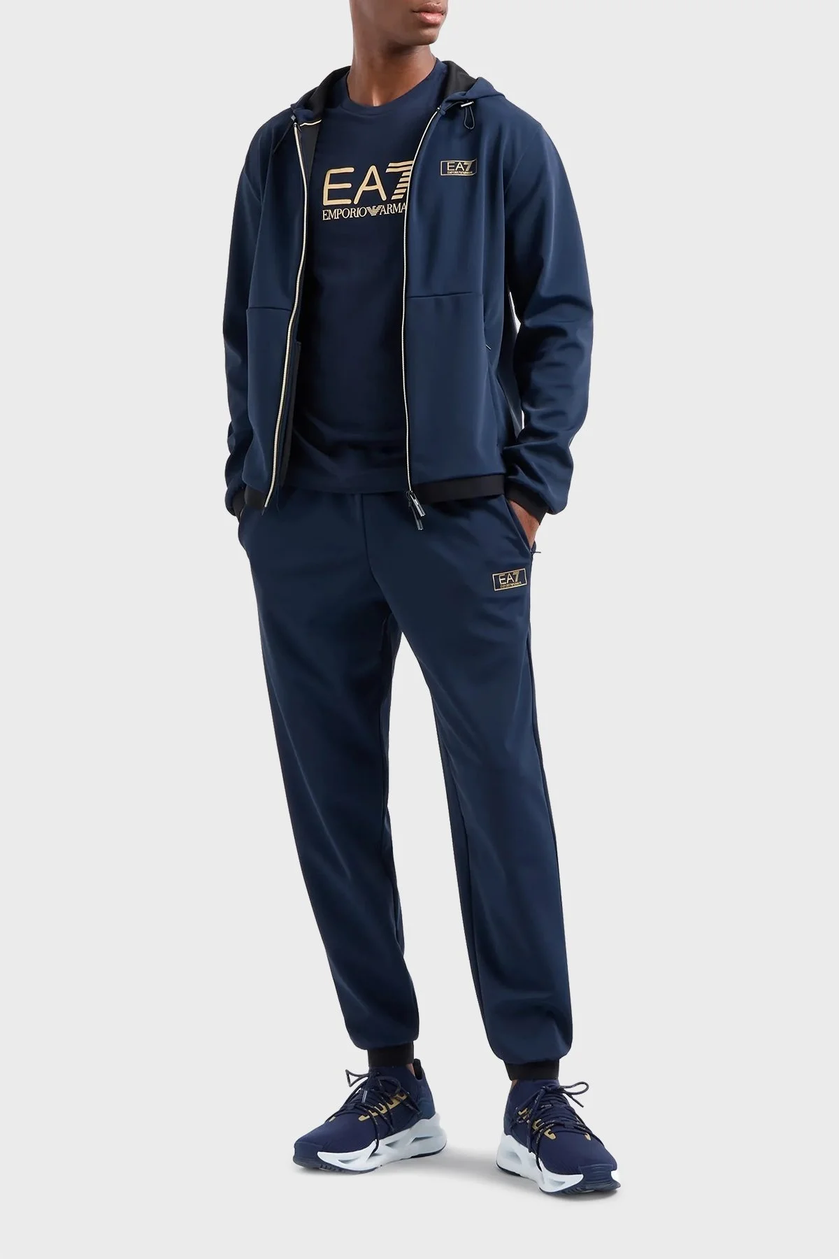 EA7 Pamuklu Regular Fit Erkek T Shirt 7M000007 AF10170 UB102 LACİVERT - 3