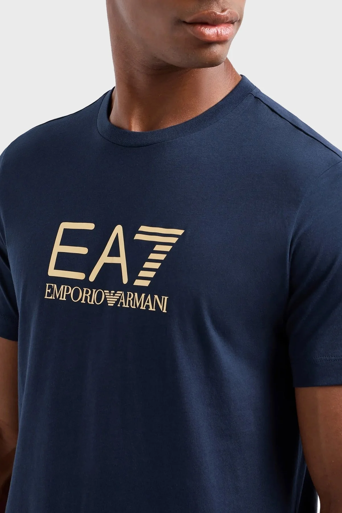 EA7 Pamuklu Regular Fit Erkek T Shirt 7M000007 AF10170 UB102 LACİVERT - 4