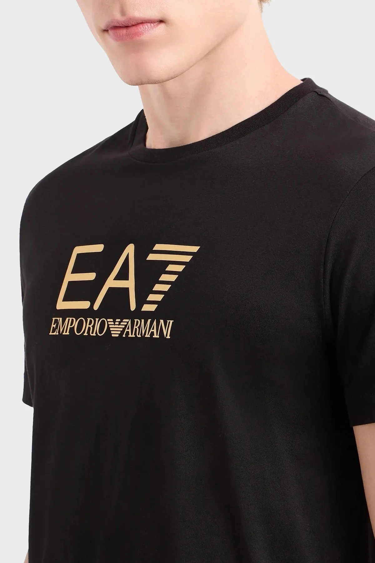 EA7 Pamuklu Regular Fit Erkek T Shirt 7M000007 AF10170 UC001 SİYAH - 4