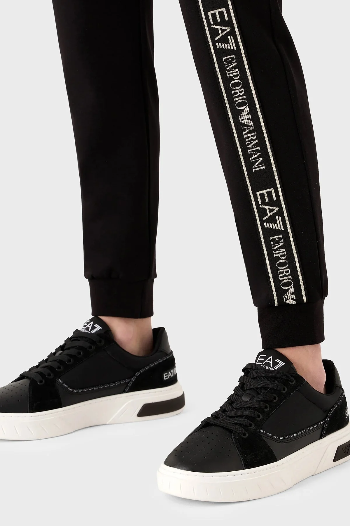 EA7 Pamuklu Regular Fit Jogger Spor Bayan Pantolon 6RTP66 TJKWZ 1200 SİYAH - 3