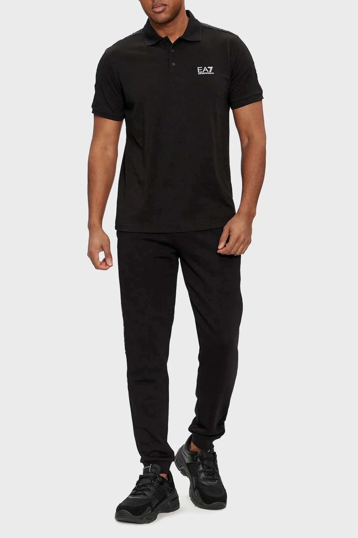 EA7 Pamuklu Regular Fit Jogger Spor Erkek Pantolon 3DPP76 PJEQZ 0200 SİYAH - 2