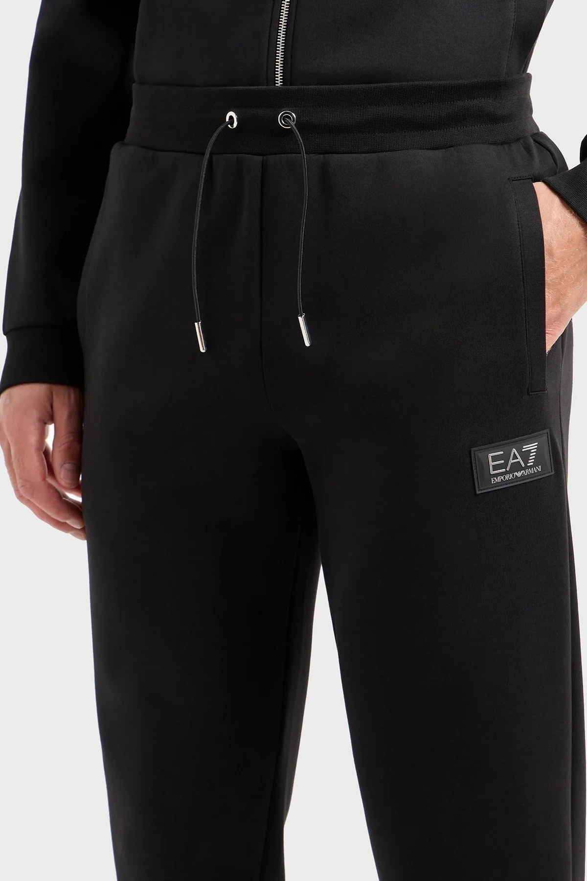 EA7 Pamuklu Regular Fit Jogger Spor Erkek Pantolon 3DPP77 PJUEZ 1200 SİYAH - 4