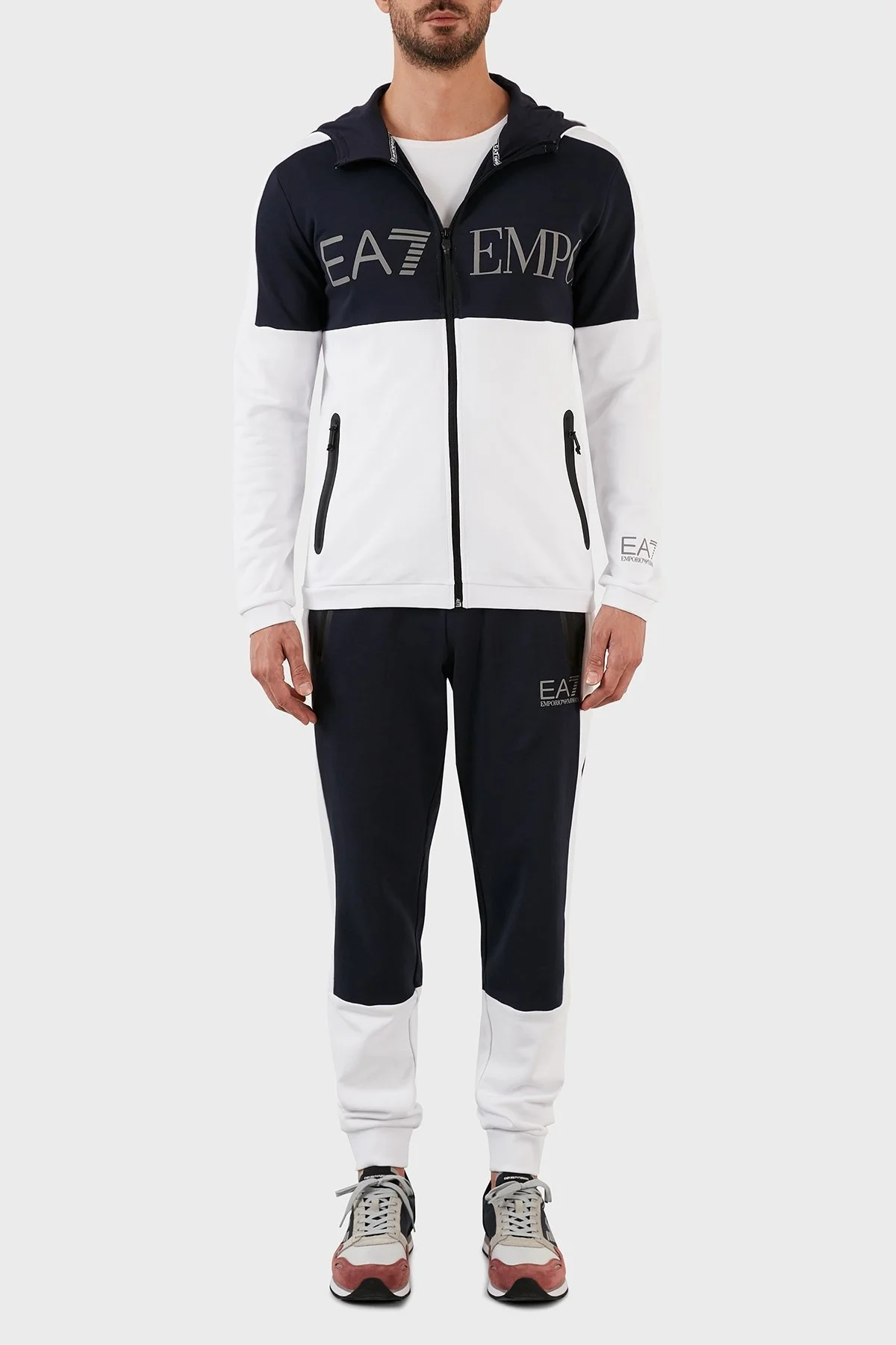 EA7 Pamuklu Regular Fit Jogger Spor Erkek Pantolon 6LPP61 PJEQZ 1559 LACİVERT - 1