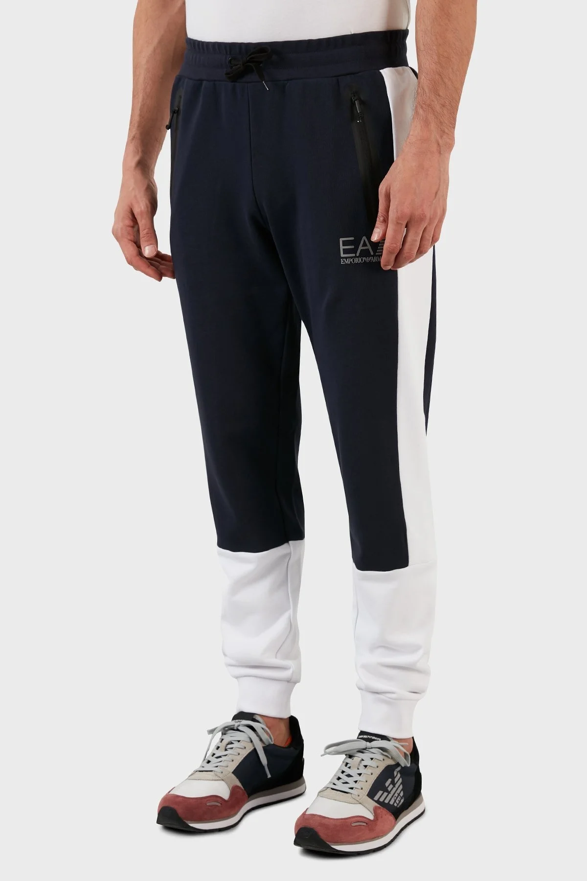 EA7 Pamuklu Regular Fit Jogger Spor Erkek Pantolon 6LPP61 PJEQZ 1559 LACİVERT - 3