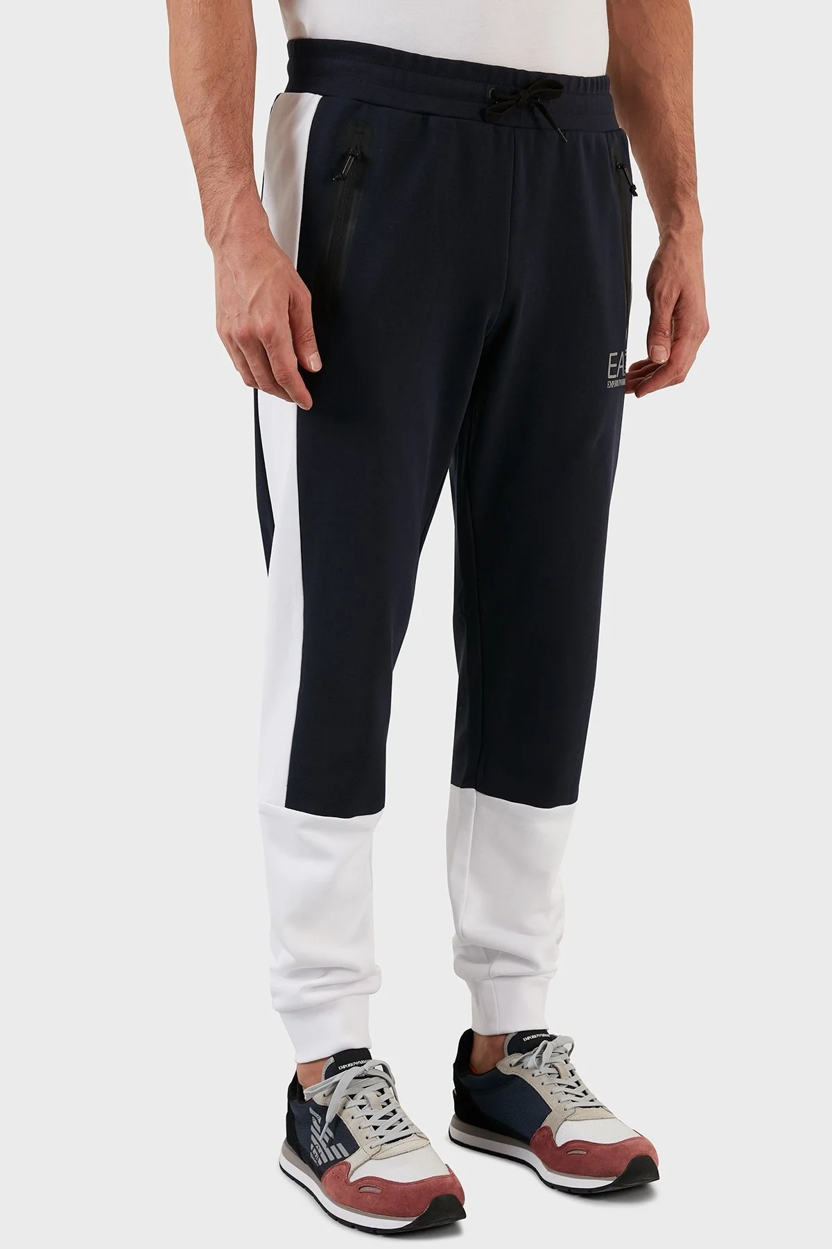 EA7 Pamuklu Regular Fit Jogger Spor Erkek Pantolon 6LPP61 PJEQZ 1559 LACİVERT - 4