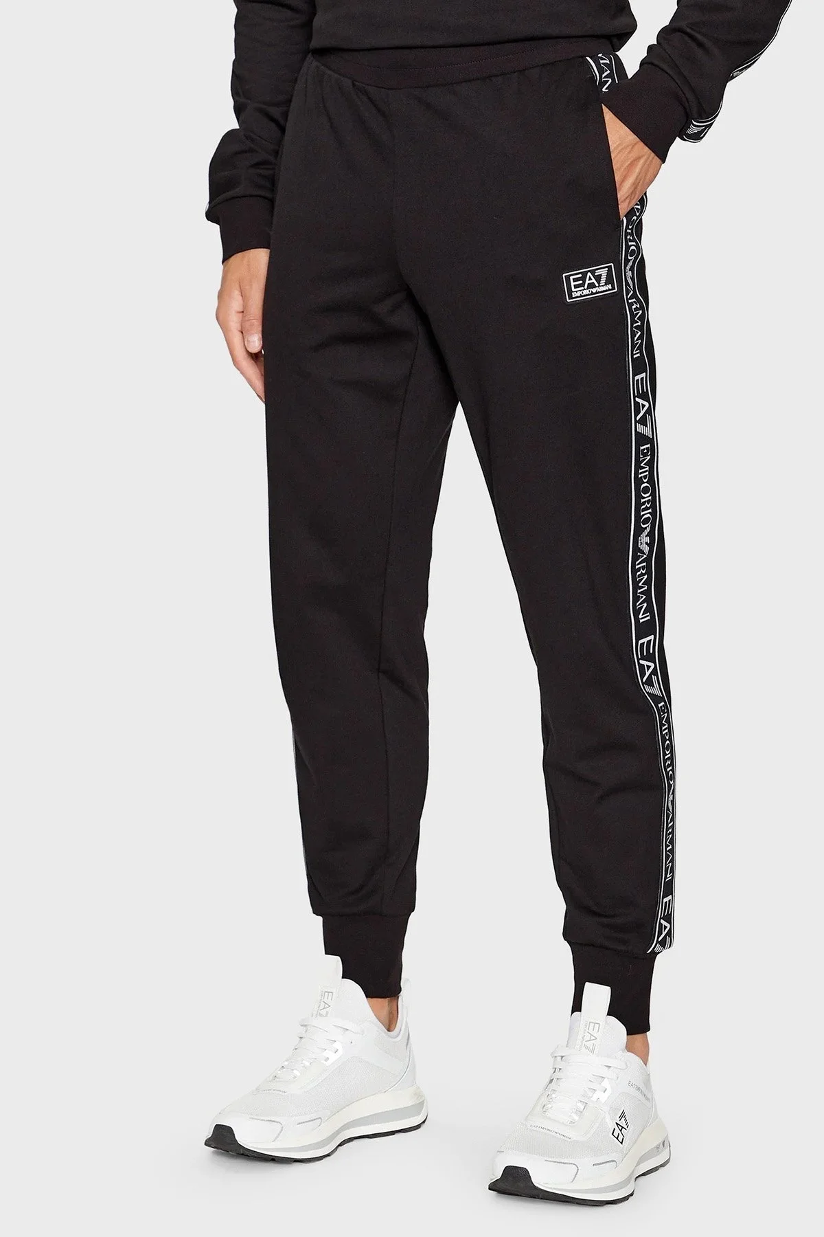 EA7 Pamuklu Regular Fit Jogger Spor Erkek Pantolon 6RPP54 PJ05Z 1200 SİYAH - 1