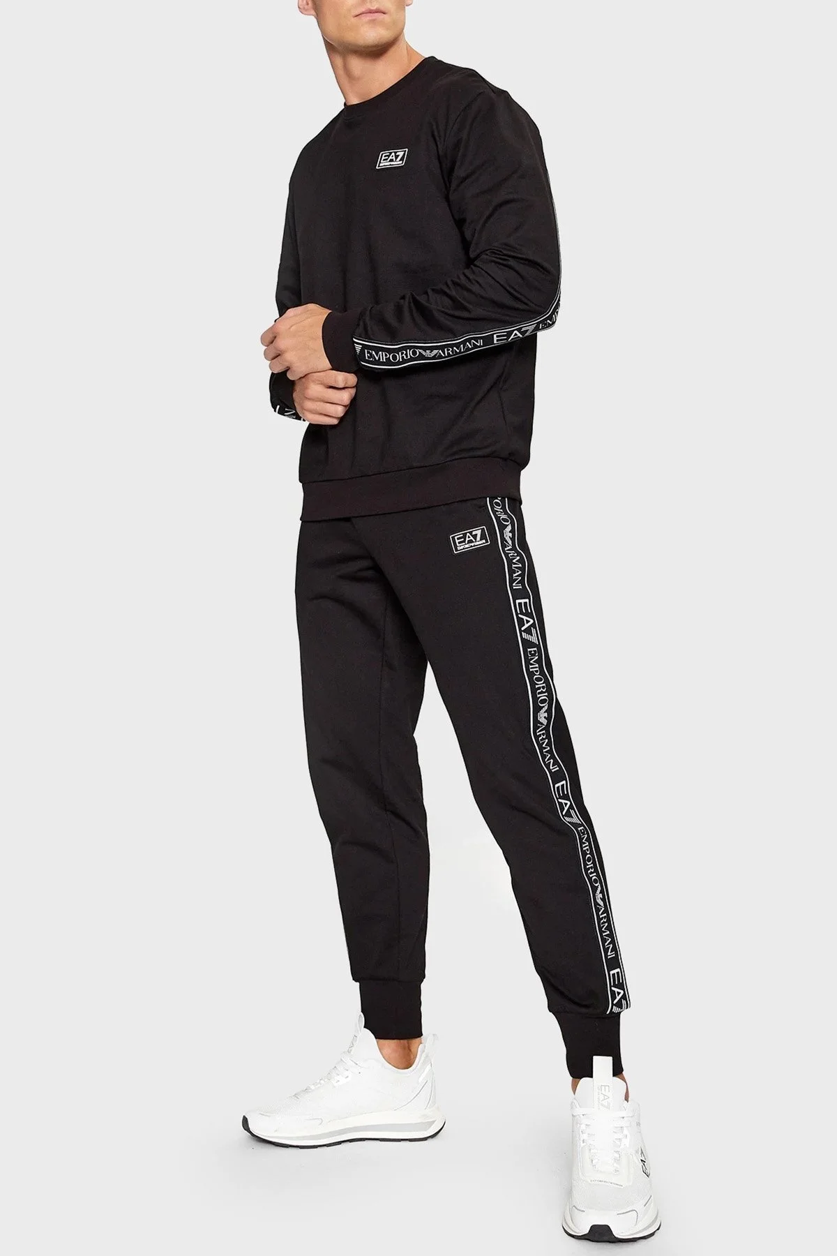 EA7 Pamuklu Regular Fit Jogger Spor Erkek Pantolon 6RPP54 PJ05Z 1200 SİYAH - 3