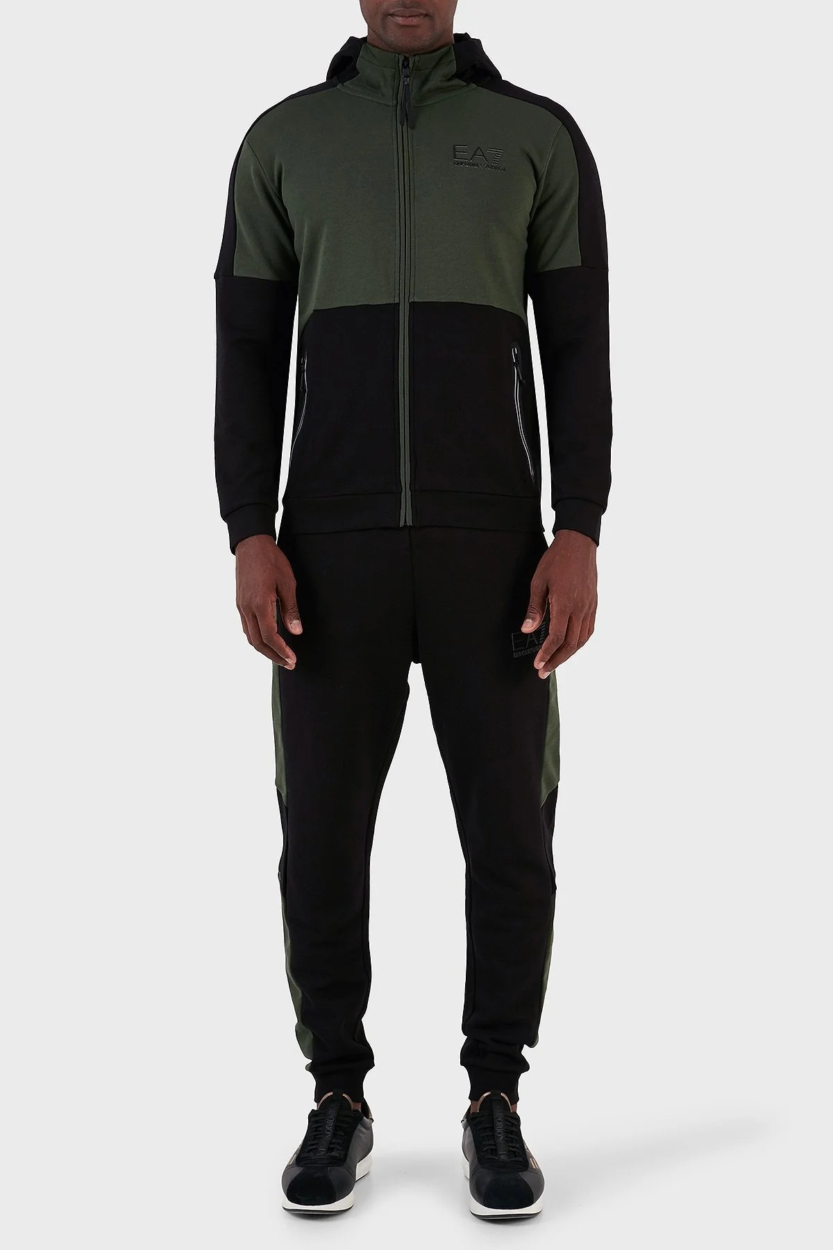 EA7 Pamuklu Regular Fit Jogger Spor Erkek Pantolon 6RPP65 PJEQZ 1200 SİYAH - 1