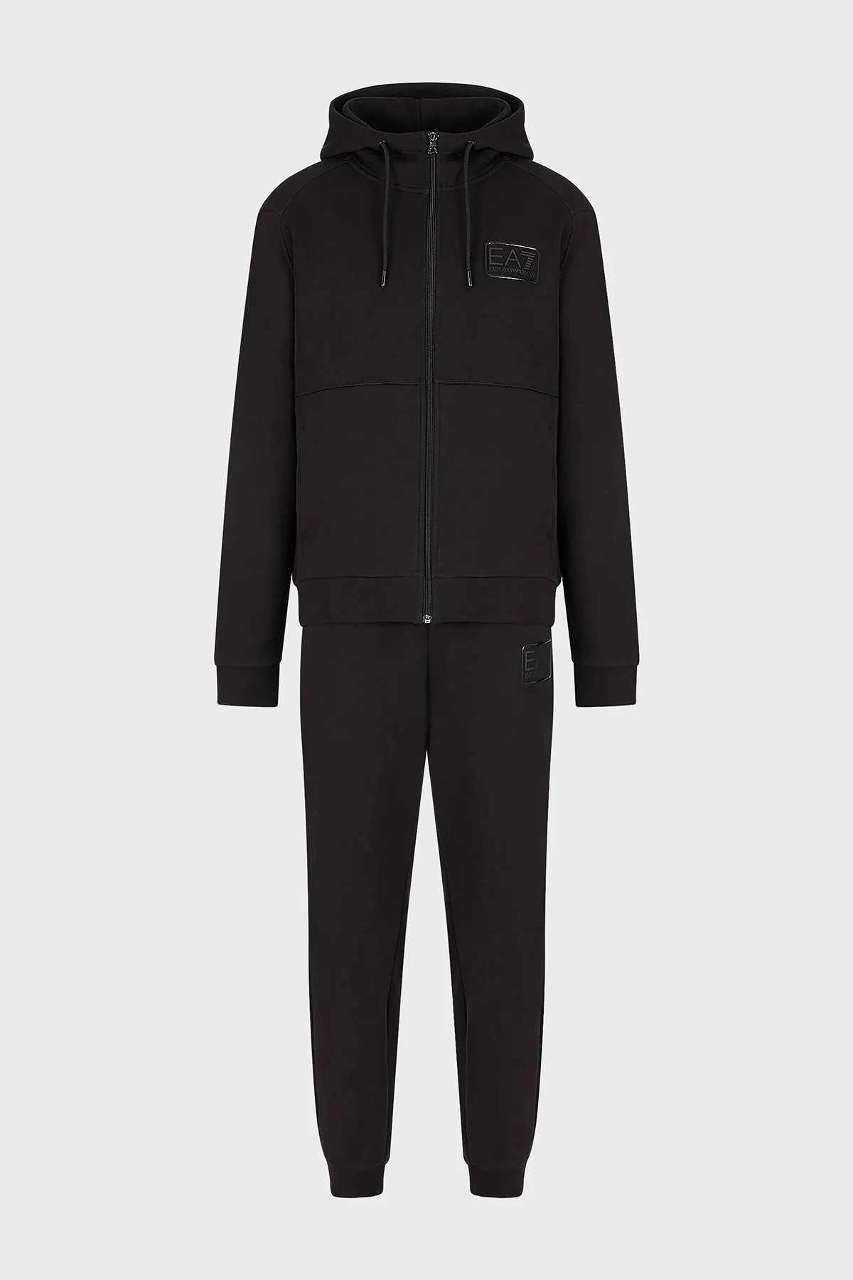 EA7 Pamuklu Regular Fit Kapüşonlu Erkek Eşofman Takımı 6RPV68 PJ07Z 1200 SİYAH - 4