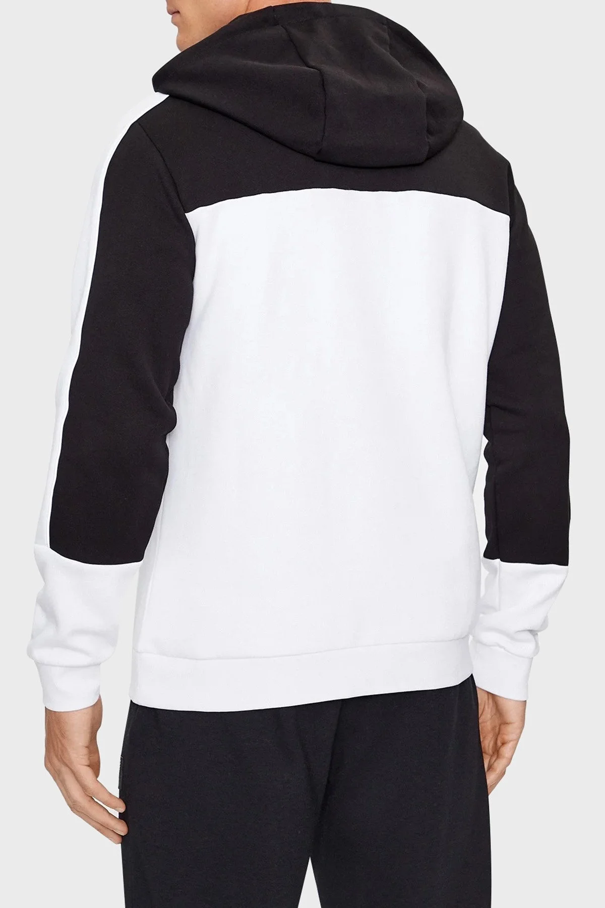 EA7 Pamuklu Regular Fit Kapüşonlu Erkek Sweat 6RPM30 PJ07Z 1100 BEYAZ - 2