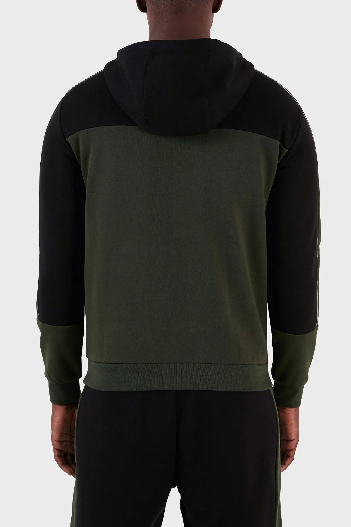 EA7 Pamuklu Regular Fit Kapüşonlu Erkek Sweat 6RPM30 PJ07Z 1845 HAKİ - 2