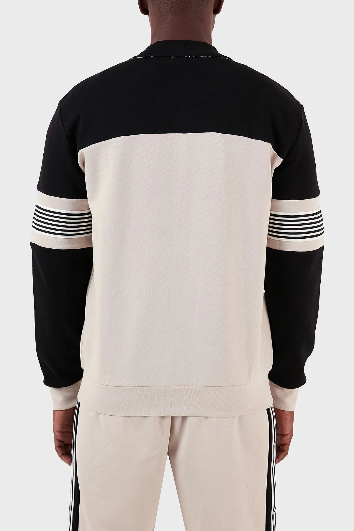 EA7 Pamuklu Regular Fit Kolej Yaka Erkek Sweat 6RPM57 PJ07Z 1716 BEJ - 2