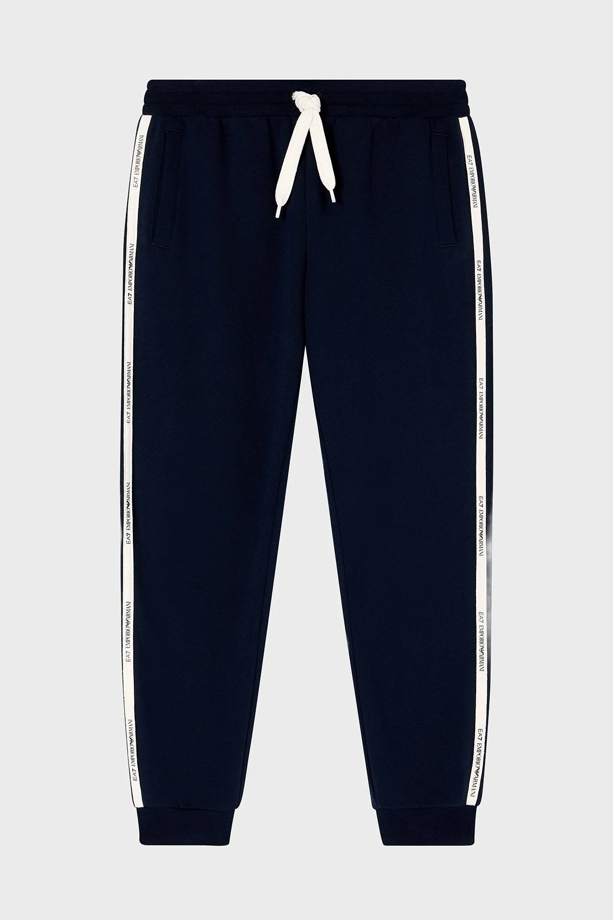 EA7 Pamuklu Regular Fit Lastikli Paça Logolu Şerit Detaylı Jogger Erkek Pantolon 7M000974 AF10377 UB102 LACİVERT - 5