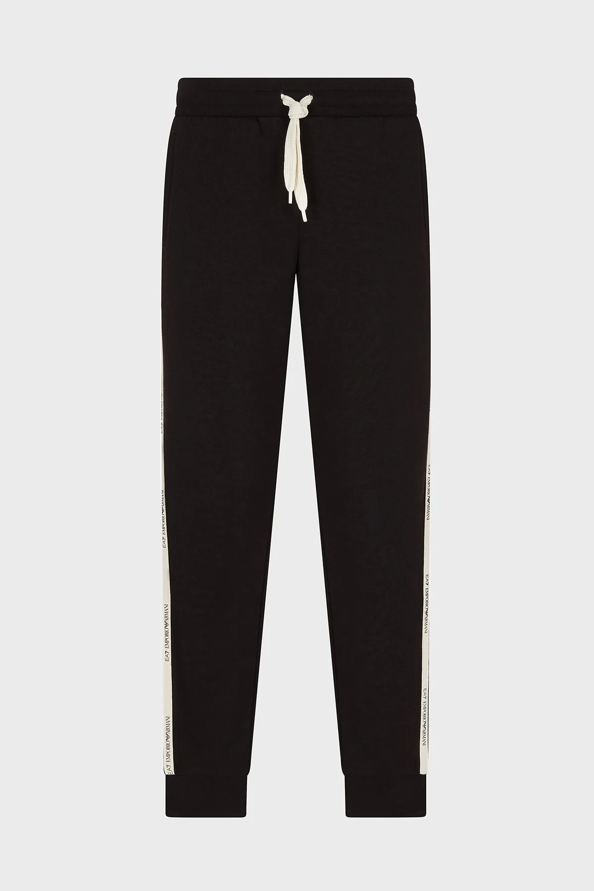 EA7 Pamuklu Regular Fit Lastikli Paça Logolu Şerit Detaylı Jogger Erkek Pantolon 7M000974 AF10377 UC001 SİYAH - 5