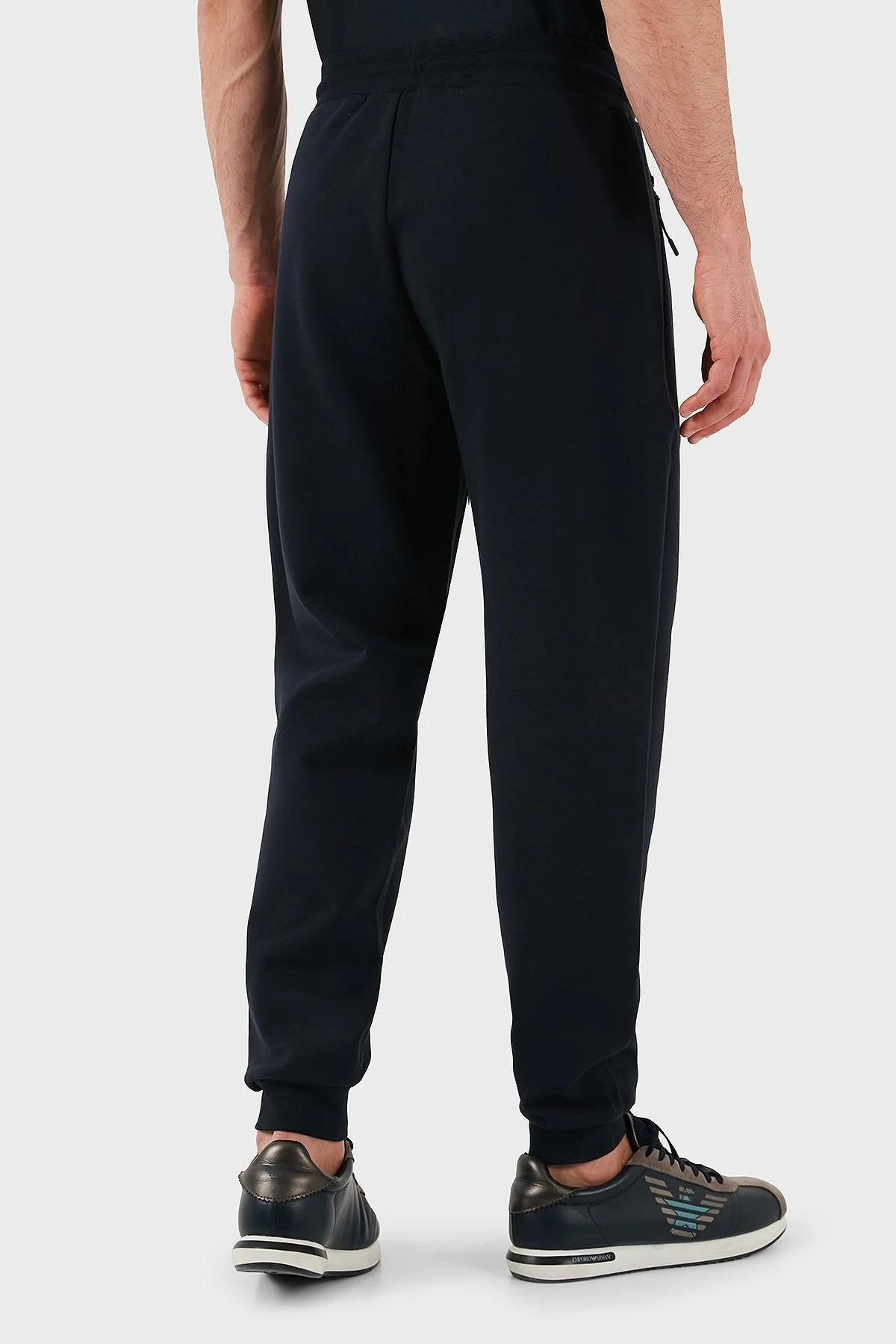 EA7 Pamuklu Regular Fit Normal Bel Ribanalı Paça Jogger Erkek Pantolon 7M000097 AF12116 UB102 LACİVERT - 2