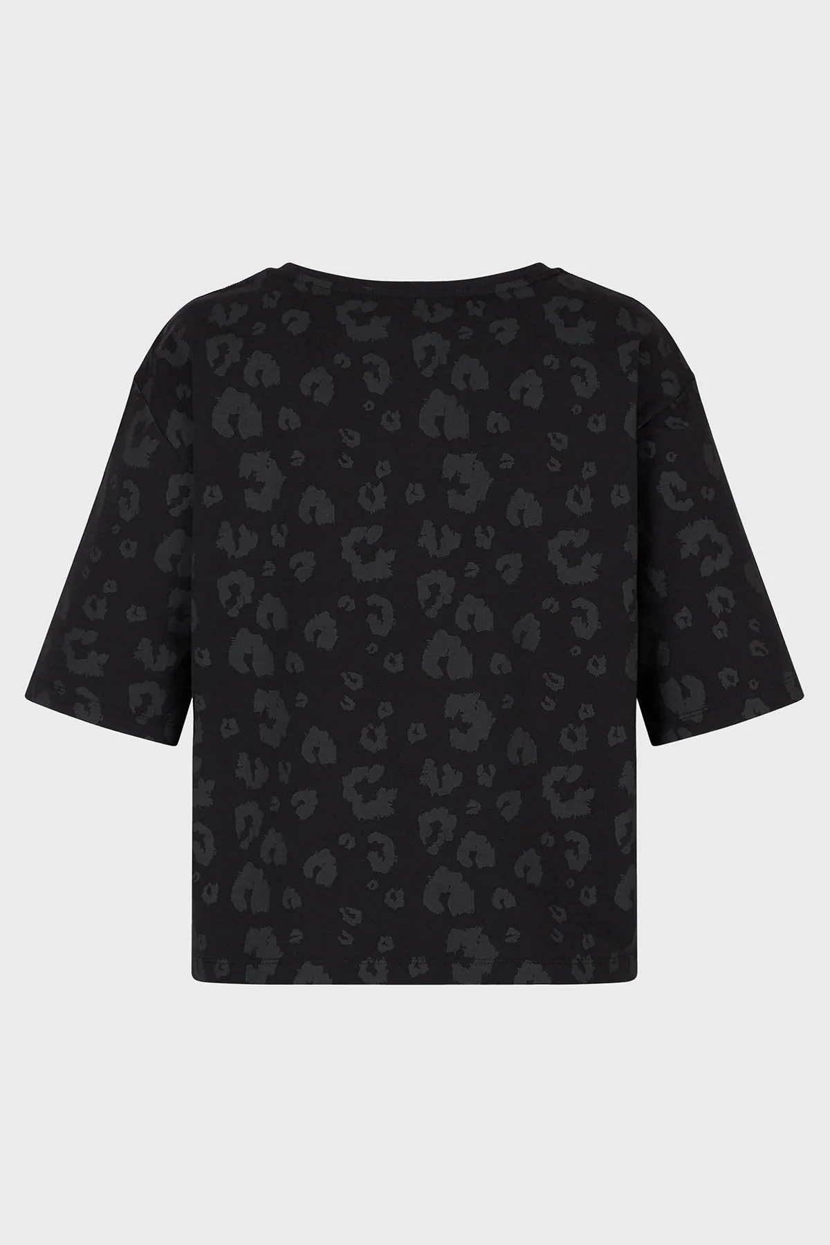 EA7 Pamuklu Relaxed Fit Bisiklet Yaka Bayan T Shirt 6LTT31 TJDZZ 1200 SİYAH - 5