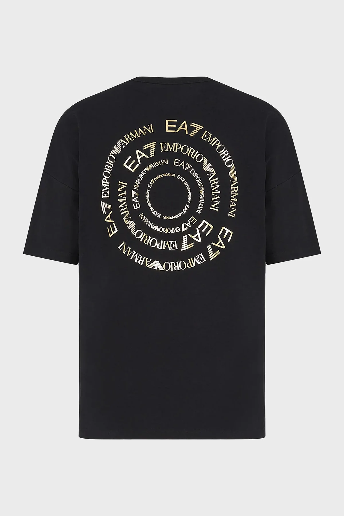 EA7 Pamuklu Relaxed Fit Bisiklet Yaka Erkek T Shirt 3RPT12 PJLBZ 0208 SİYAH - 5