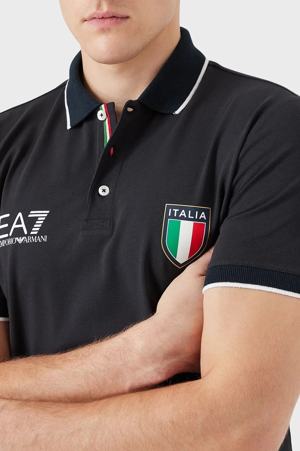 EA7 Pamuklu Relaxed Fit Düğmeli Erkek Polo T Shirt 8NPFC0 PCA2Z 1578 LACİVERT - 2