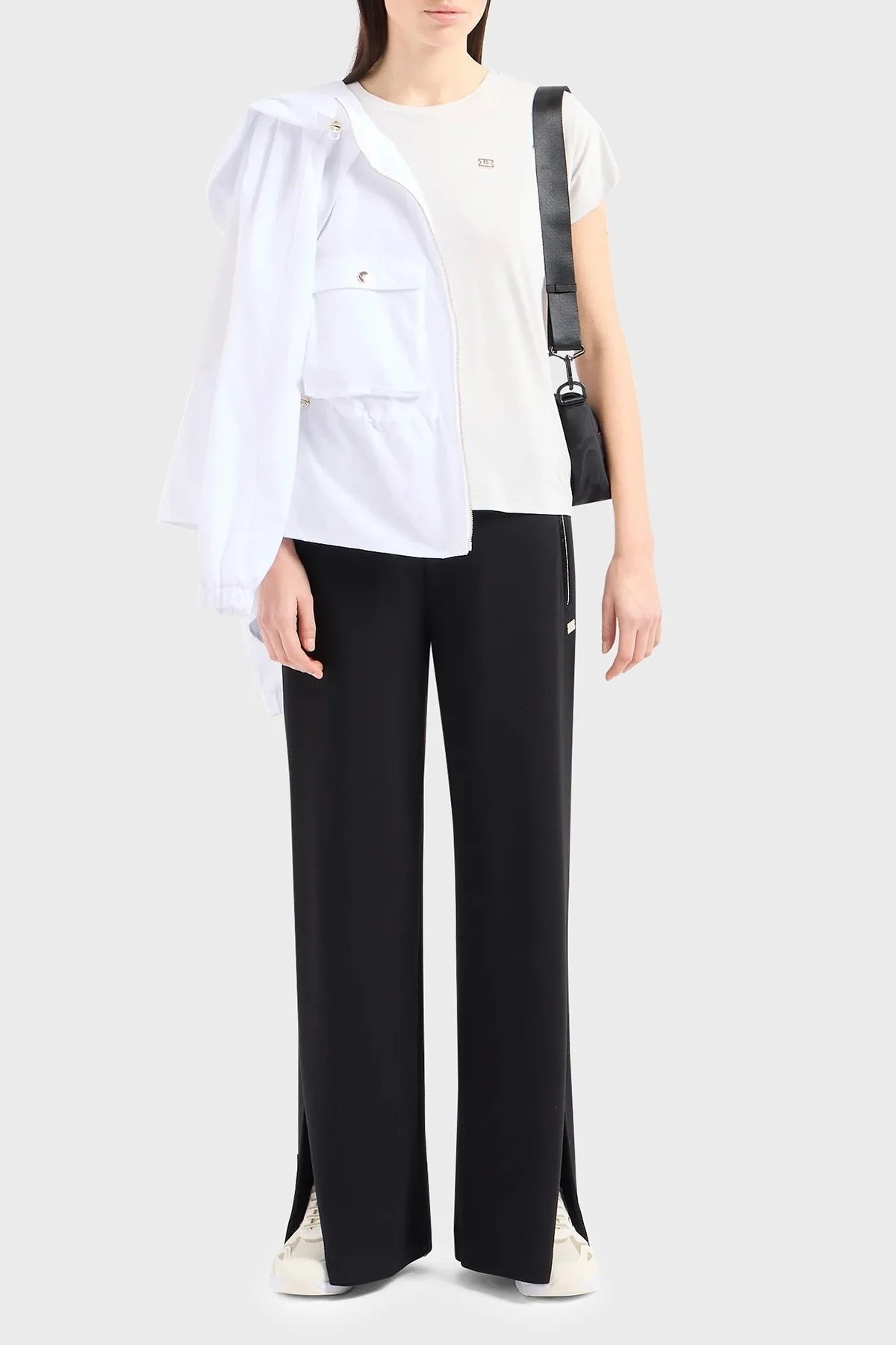 EA7 Pamuklu Slim Fit Bisiklet Yaka Bayan T Shirt 3DTT41 TJVAZ 1938 GRİ - 2