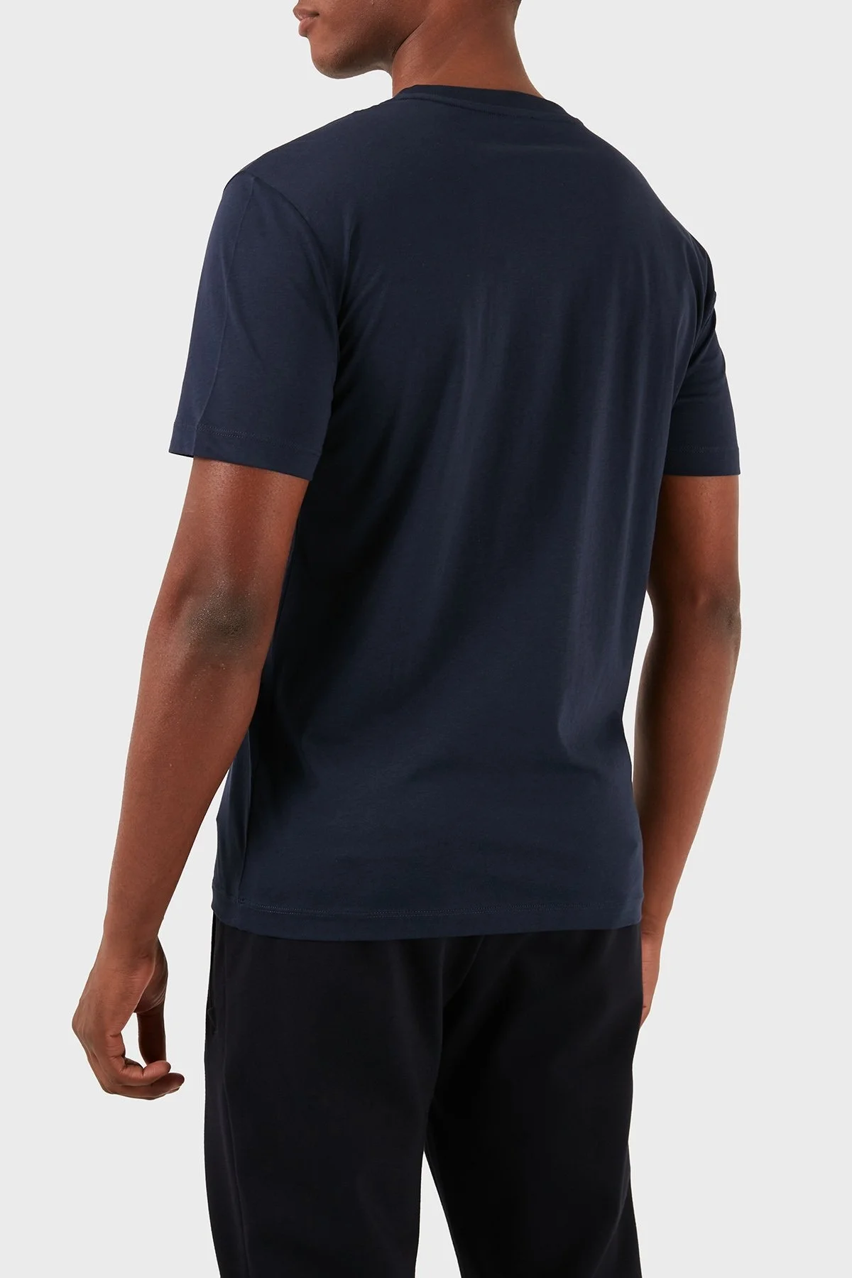 EA7 Pamuklu Slim Fit Bisiklet Yaka Erkek T Shirt 3DPT71 PJM9Z 1554 LACİVERT - 3